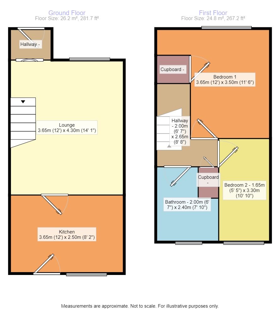 Floorplan of 2 bedroom Semi Detached House for sale, Ashley Lane, Manchester, Greater Manchester, M9
