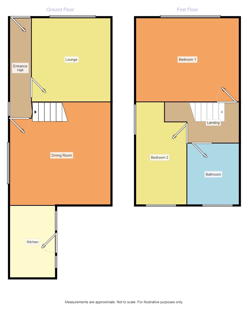 Floorplan of 2 bedroom Mid Terrace House to rent, Mount Pleasant Road, Denton, Manchester, M34