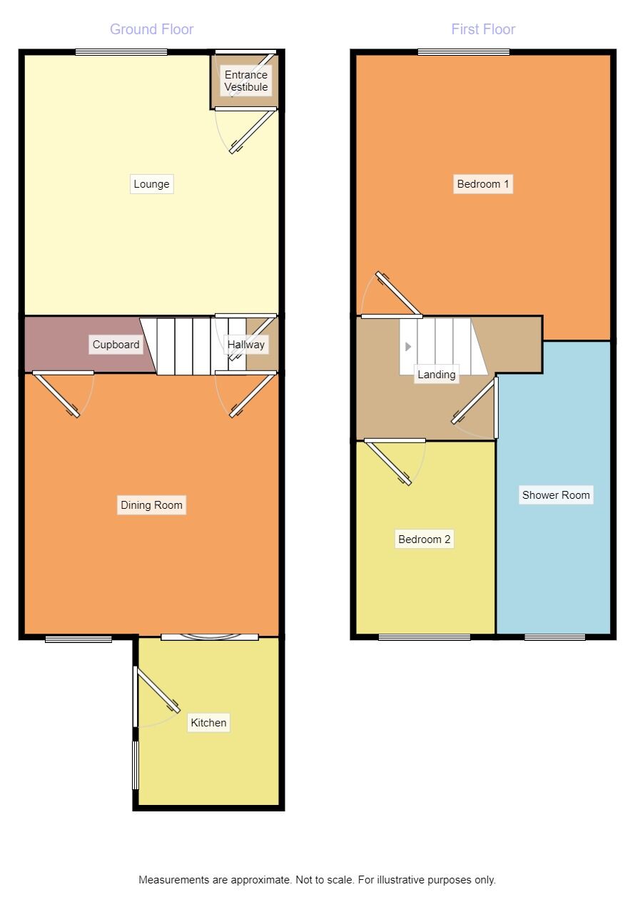 Floorplan of 2 bedroom Mid Terrace House to rent, Princess Avenue, Denton, Manchester, M34