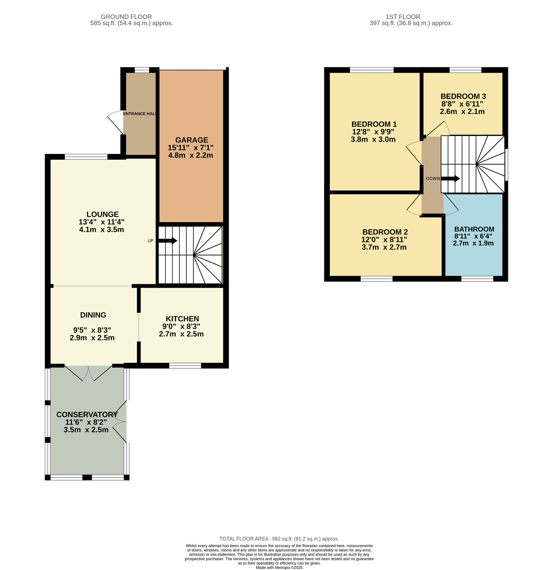 Floorplan of 3 bedroom Detached House for sale, South Ridge, Denton, Greater Manchester, M34
