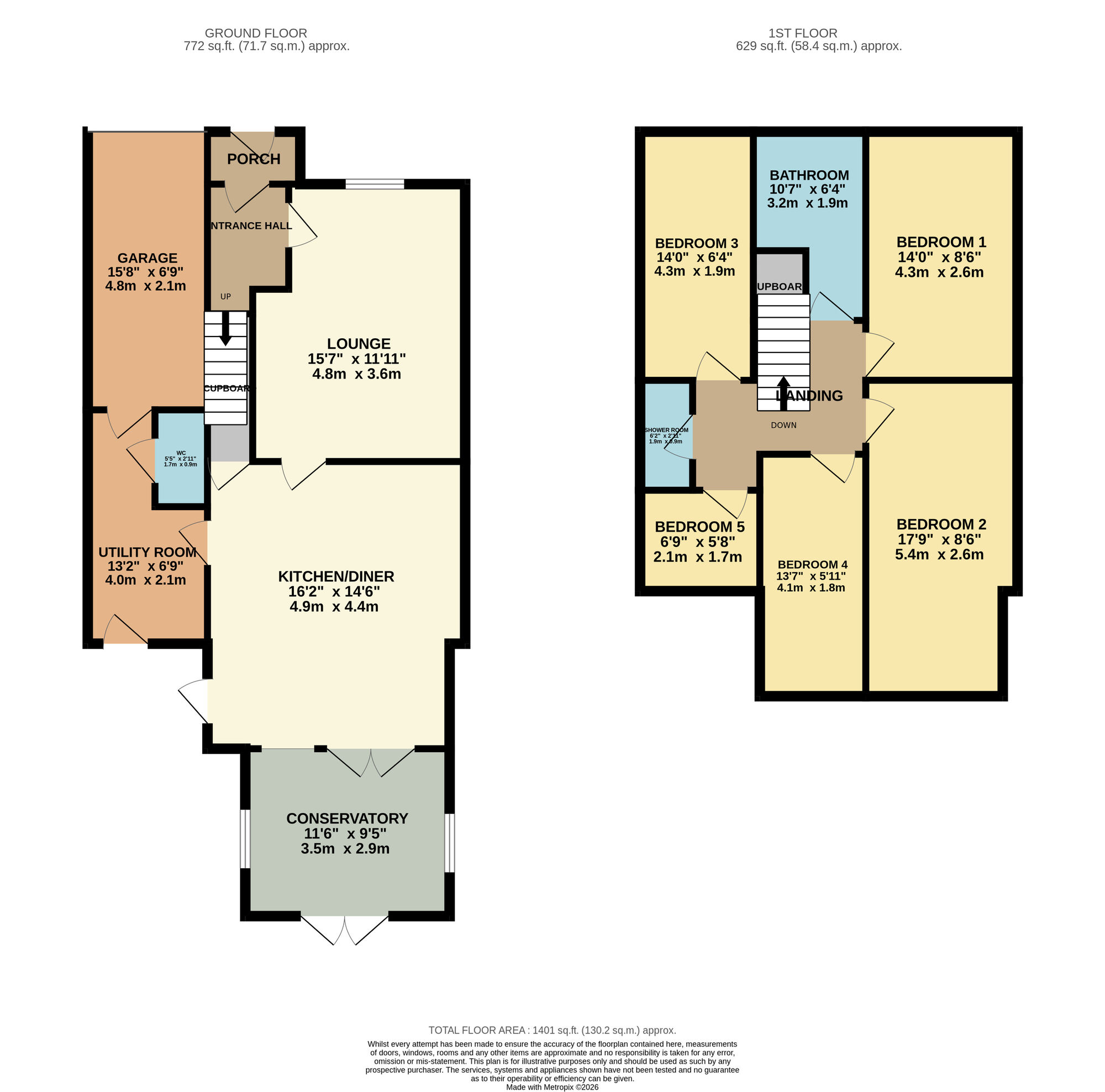 Floorplan of 5 bedroom Semi Detached House for sale, Ashfield, Denton, Greater Manchester, M34