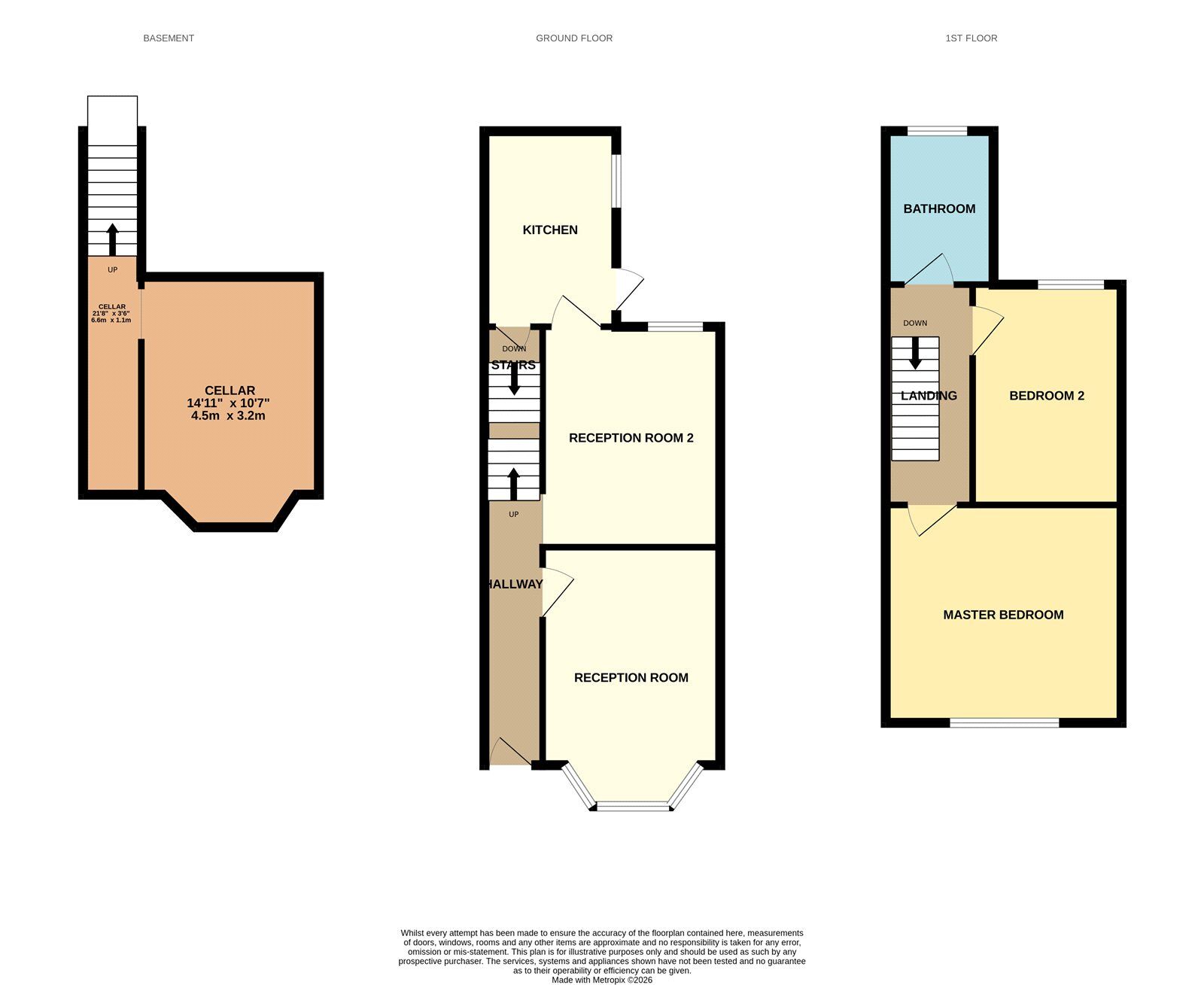 Floorplan of 2 bedroom Mid Terrace House for sale, Seymour Street, Denton, Greater Manchester, M34