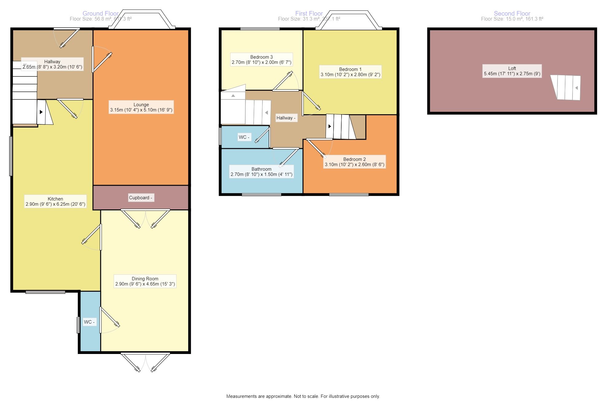 Floorplan of 3 bedroom Semi Detached House for sale, Laburnum Avenue, Hyde, Greater Manchester, SK14