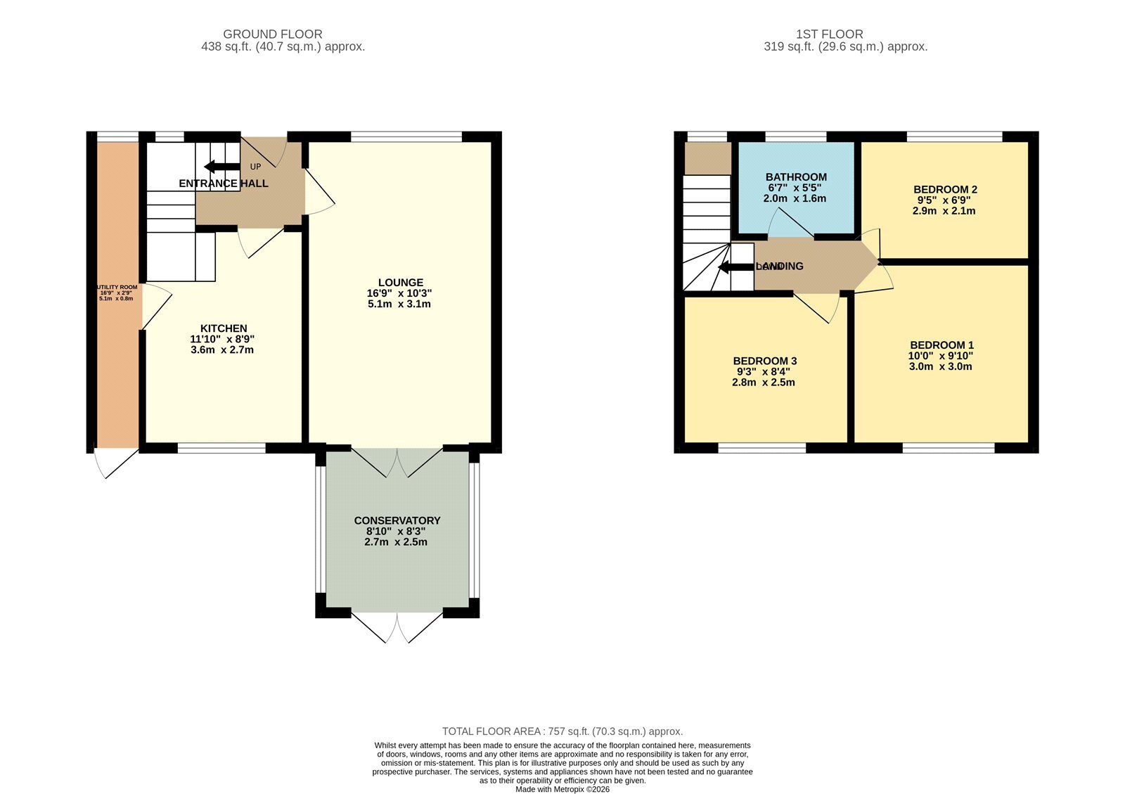 Floorplan of 3 bedroom Semi Detached House for sale, Moorfield Avenue, Denton, Greater Manchester, M34