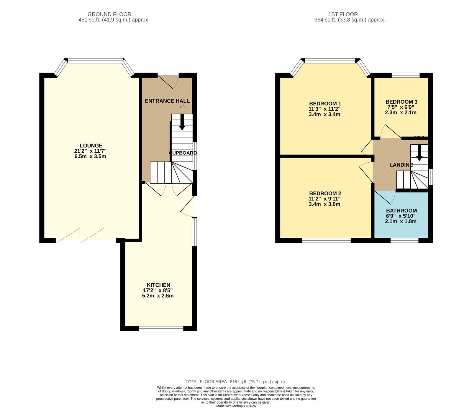 Floorplan of 3 bedroom Semi Detached House for sale, Shaw Hall Avenue, Hyde, Greater Manchester, SK14
