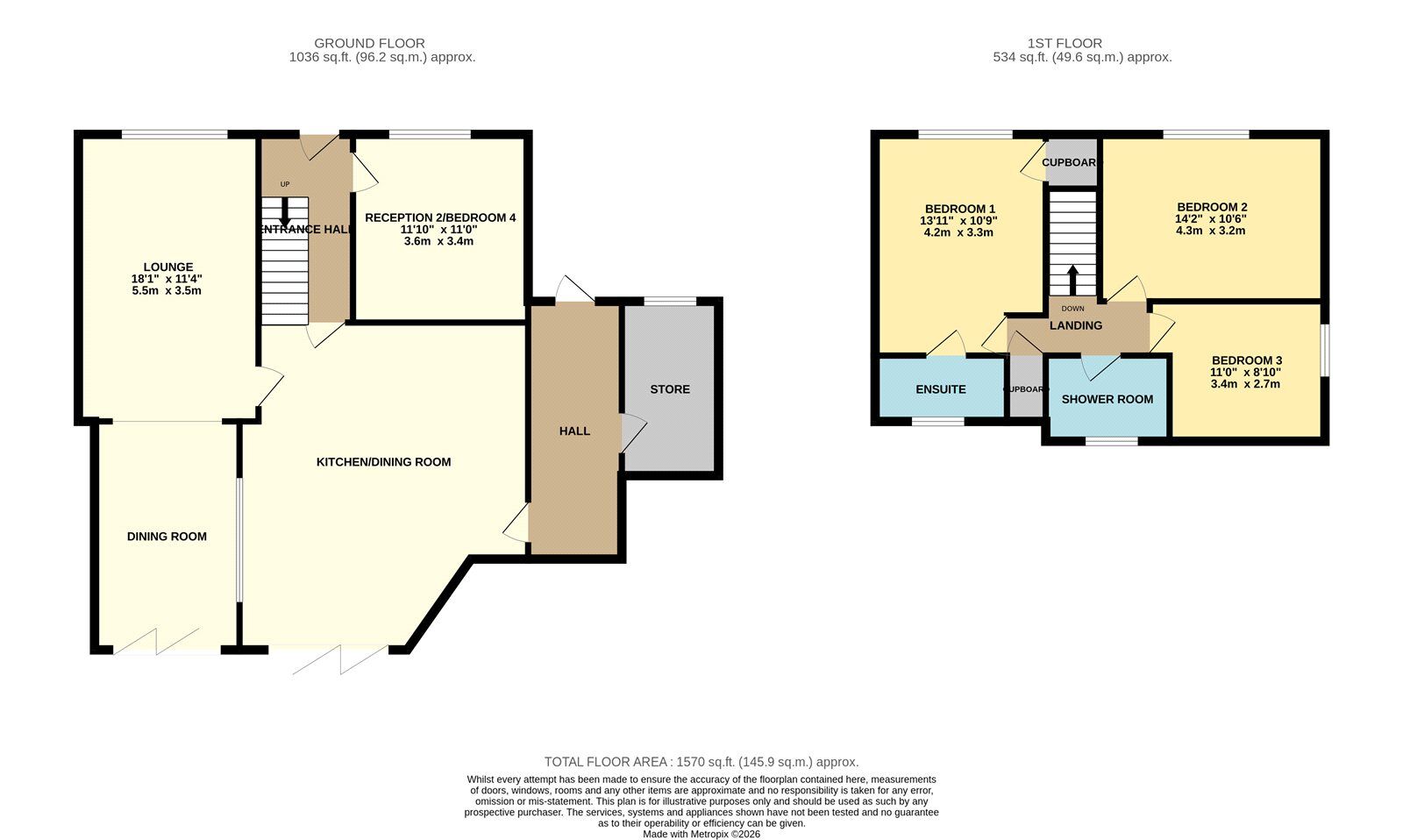 Floorplan of 4 bedroom Semi Detached House for sale, Elizabeth Avenue, Denton, Greater Manchester, M34