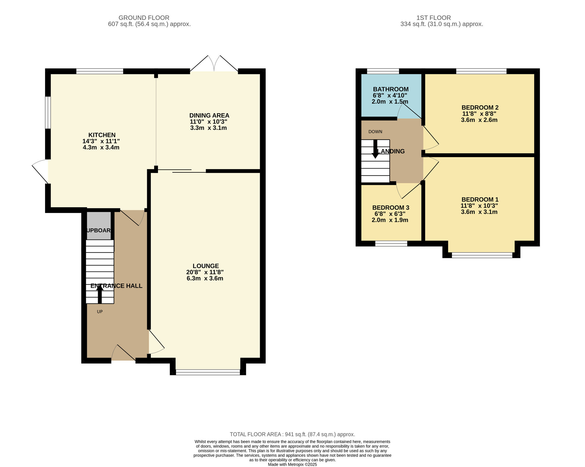 Floorplan of 3 bedroom Semi Detached House for sale, Merlyn Avenue, Denton, Greater Manchester, M34