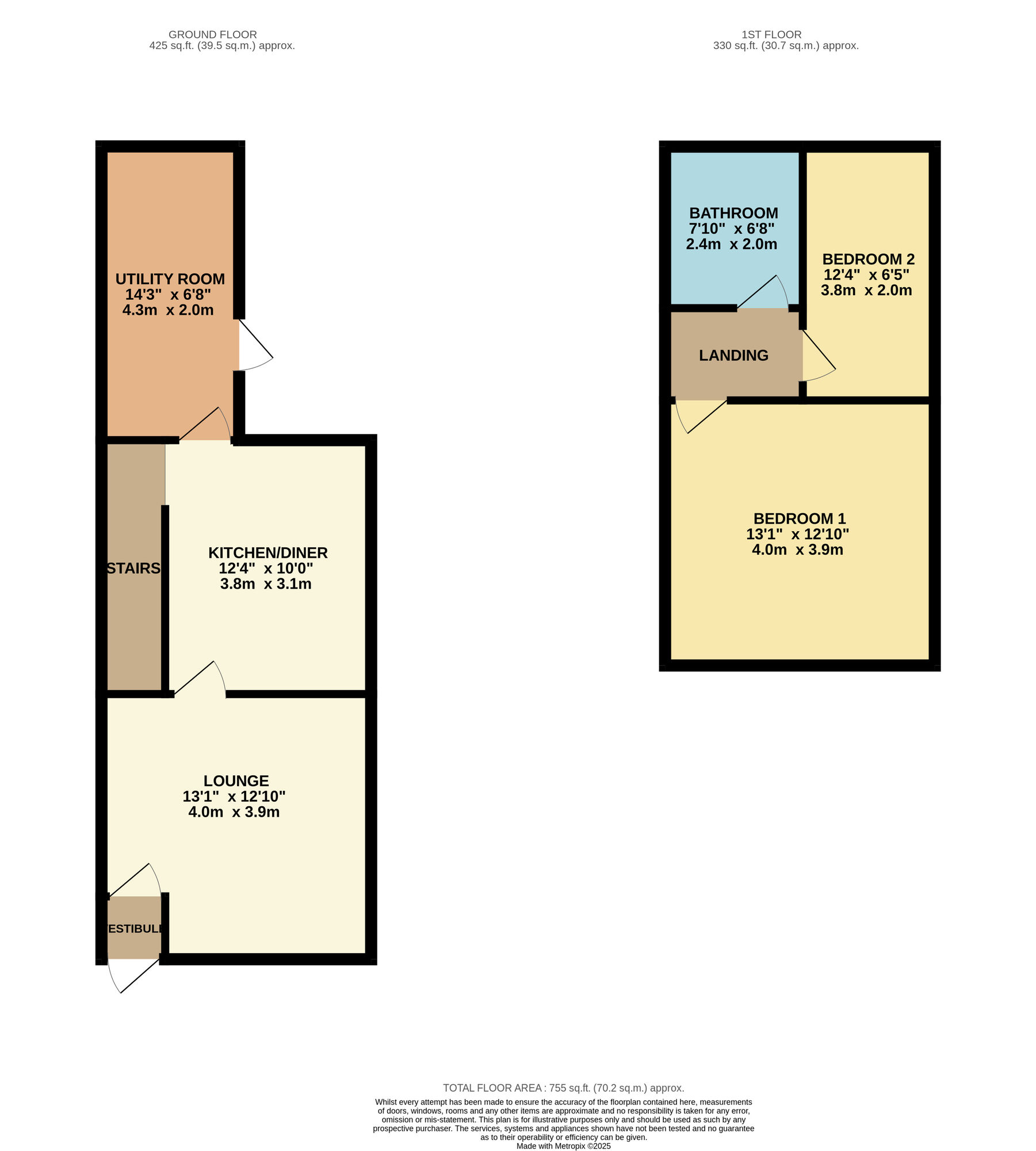 Floorplan of 2 bedroom Mid Terrace House for sale, Howard Street, Denton, Manchester, M34