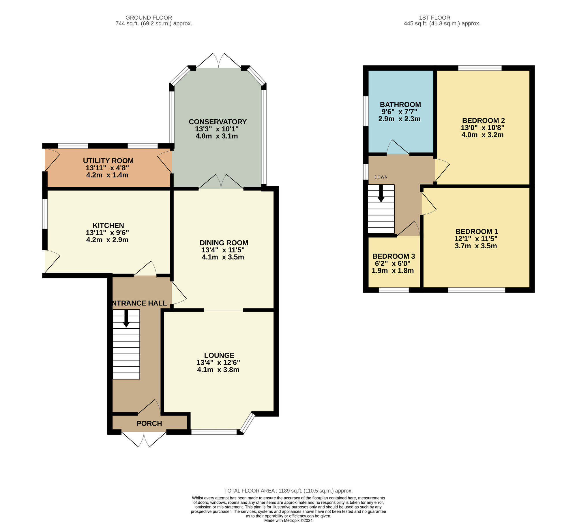 Floorplan of 3 bedroom Semi Detached House for sale, Town Lane, Denton, Greater Manchester, M34