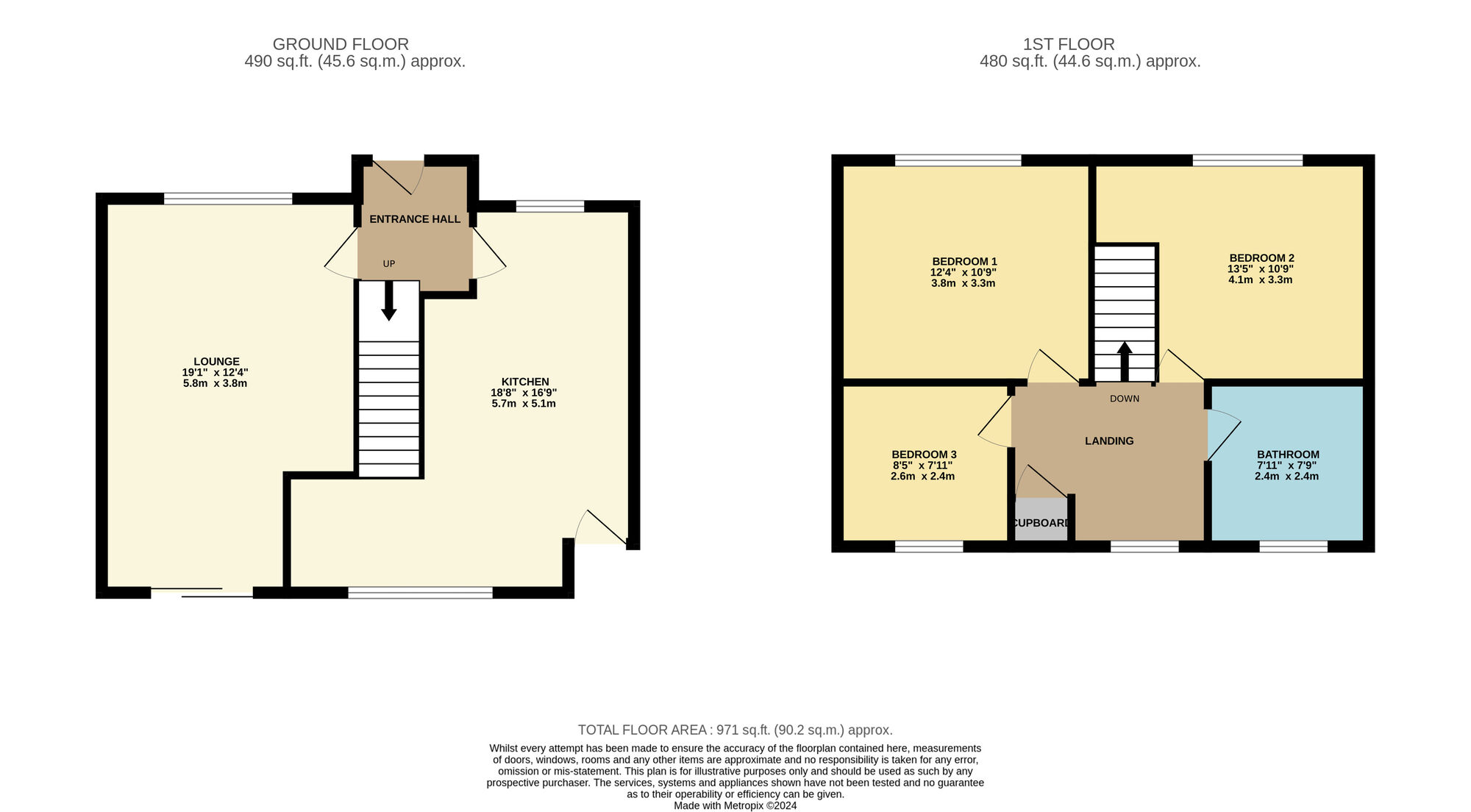 Floorplan of 3 bedroom Mid Terrace House for sale, Mead Way, Denton, Greater Manchester, M34