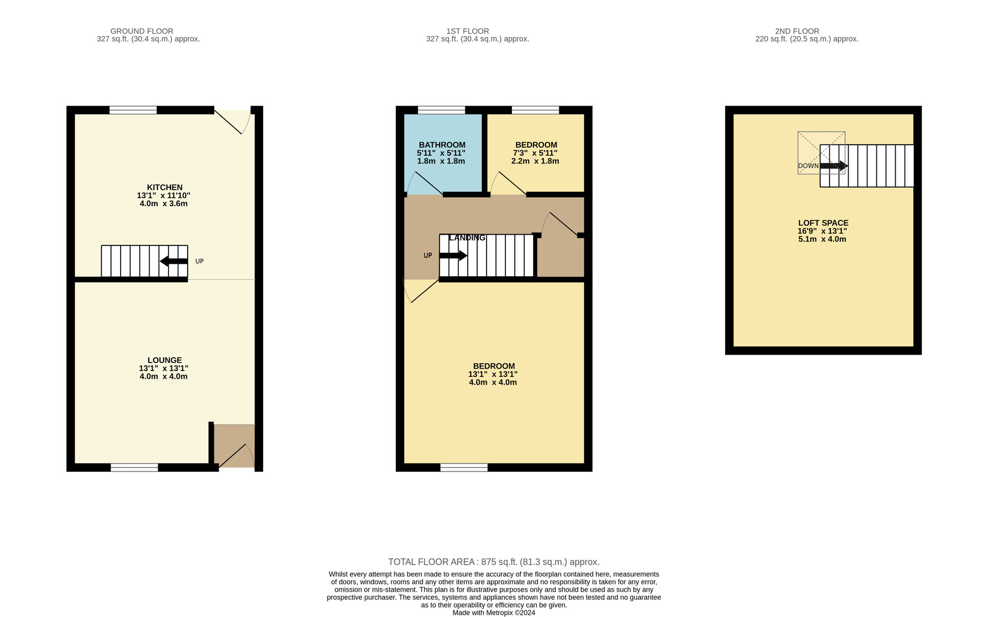 Floorplan of 2 bedroom Mid Terrace House for sale, Nelson Street, Hyde, Greater Manchester, SK14