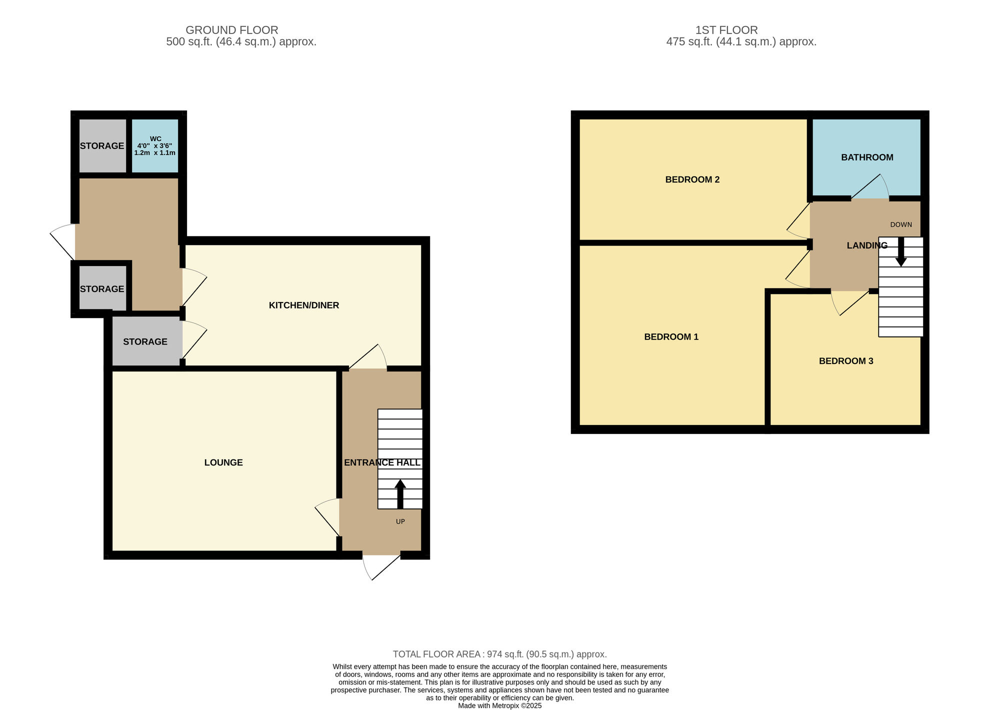 Floorplan of 3 bedroom Mid Terrace House for sale, Corporation Road, Audenshaw, Greater Manchester, M34