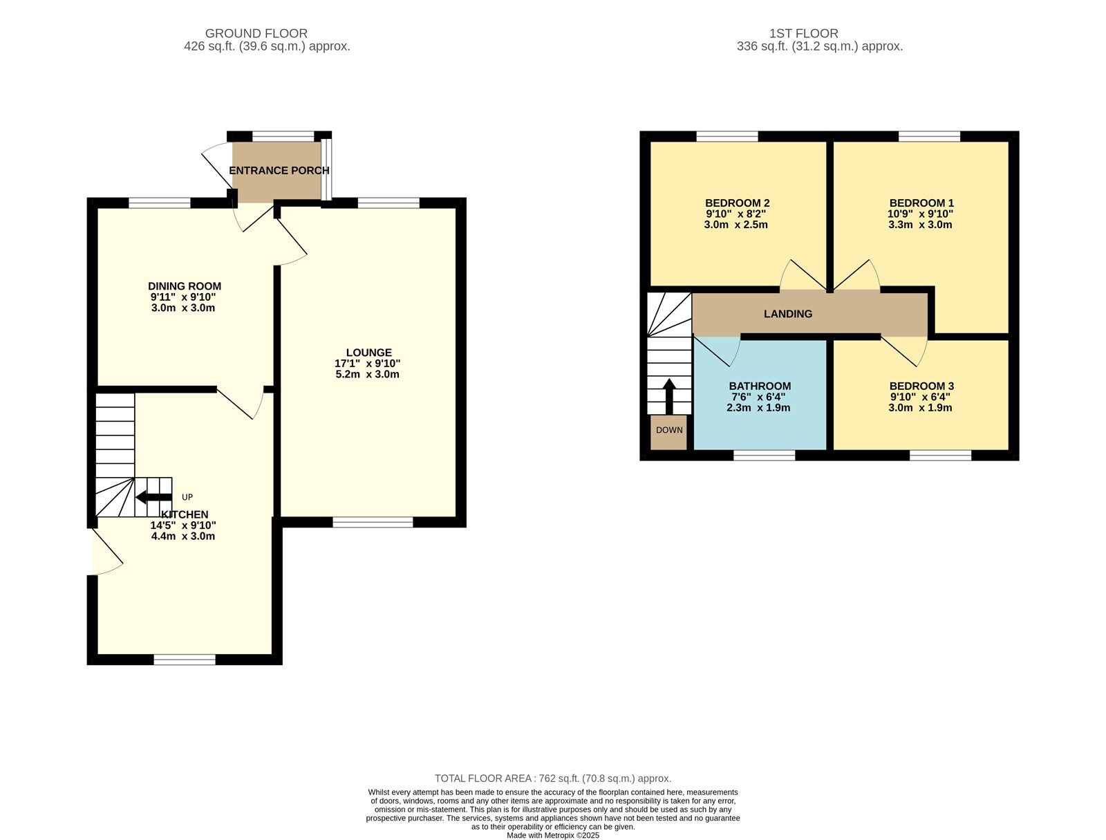 Floorplan of 3 bedroom End Terrace House for sale, Coronation Street, Denton, Greater Manchester, M34