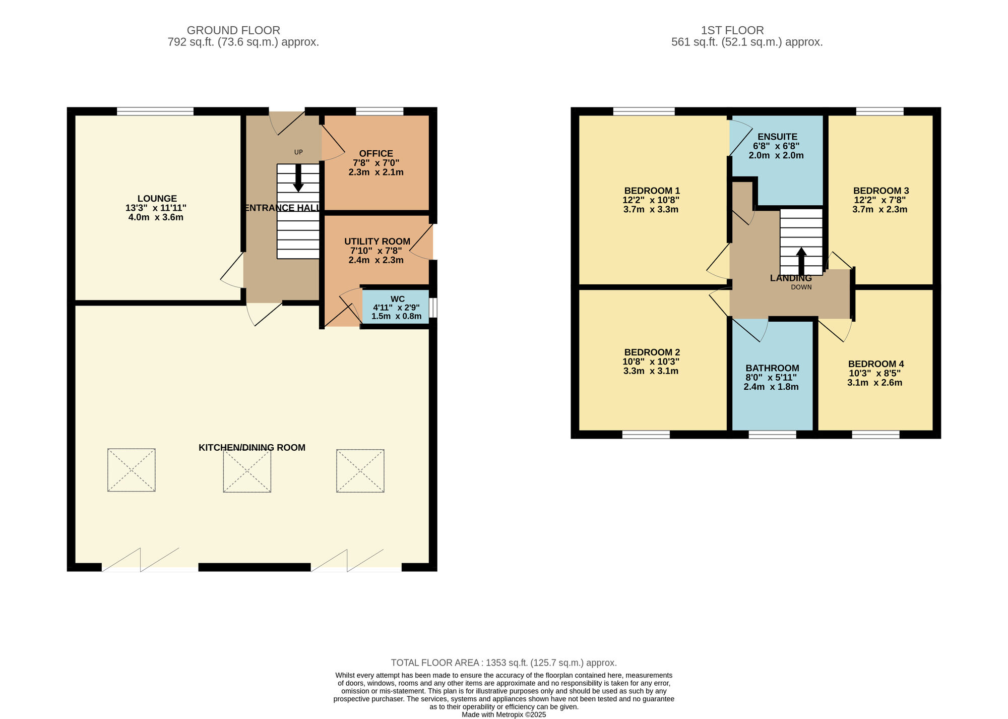 Floorplan of 4 bedroom Detached House for sale, Millbrook Avenue, Denton, Greater Manchester, M34