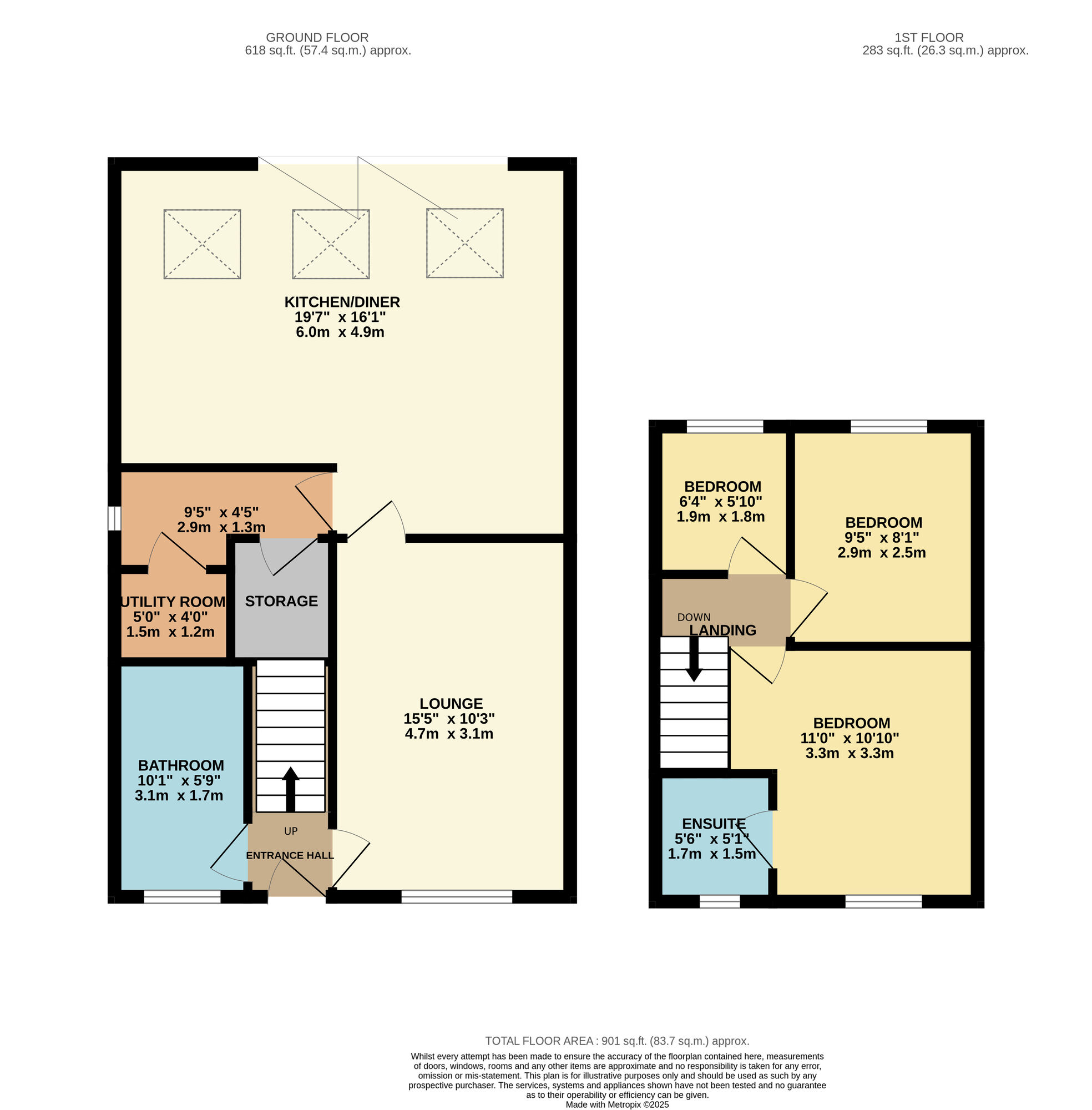 Floorplan of 3 bedroom Semi Detached House for sale, Anson Road, Denton, Greater Manchester, M34