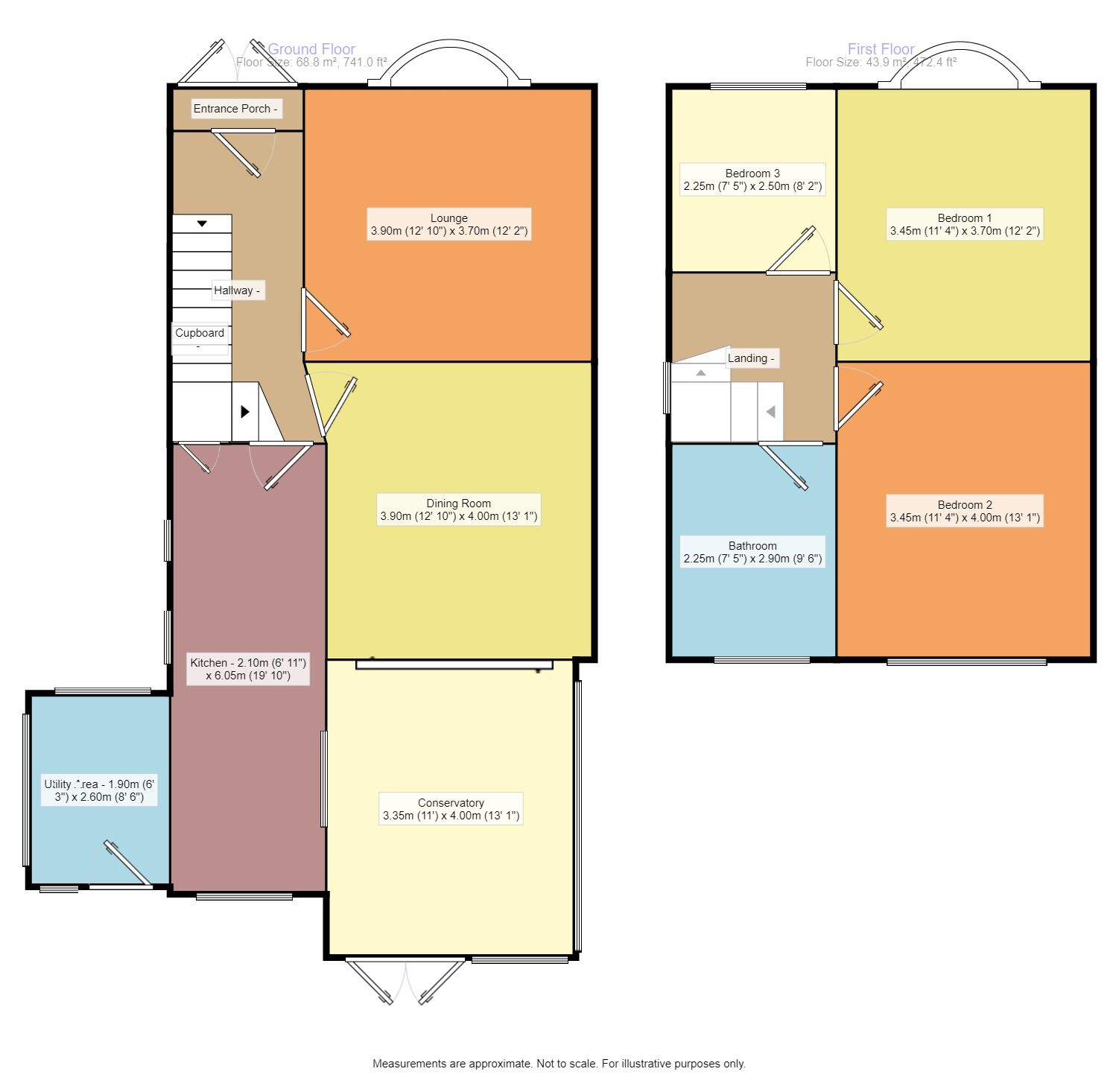 Floorplan of 3 bedroom Semi Detached House for sale, Balmoral Avenue, Audenshaw, Greater Manchester, M34