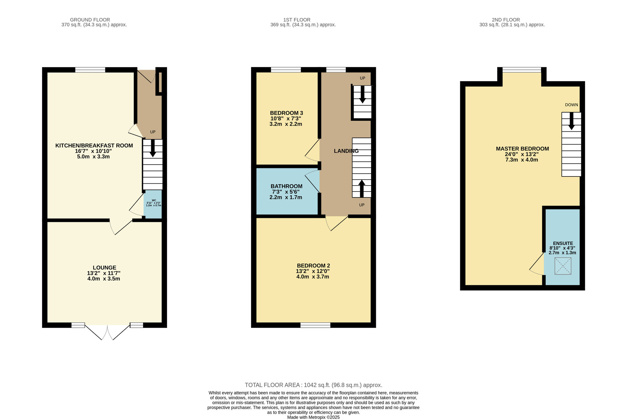 Floorplan of 3 bedroom Semi Detached House for sale, Martin Street, Audenshaw, Greater Manchester, M34