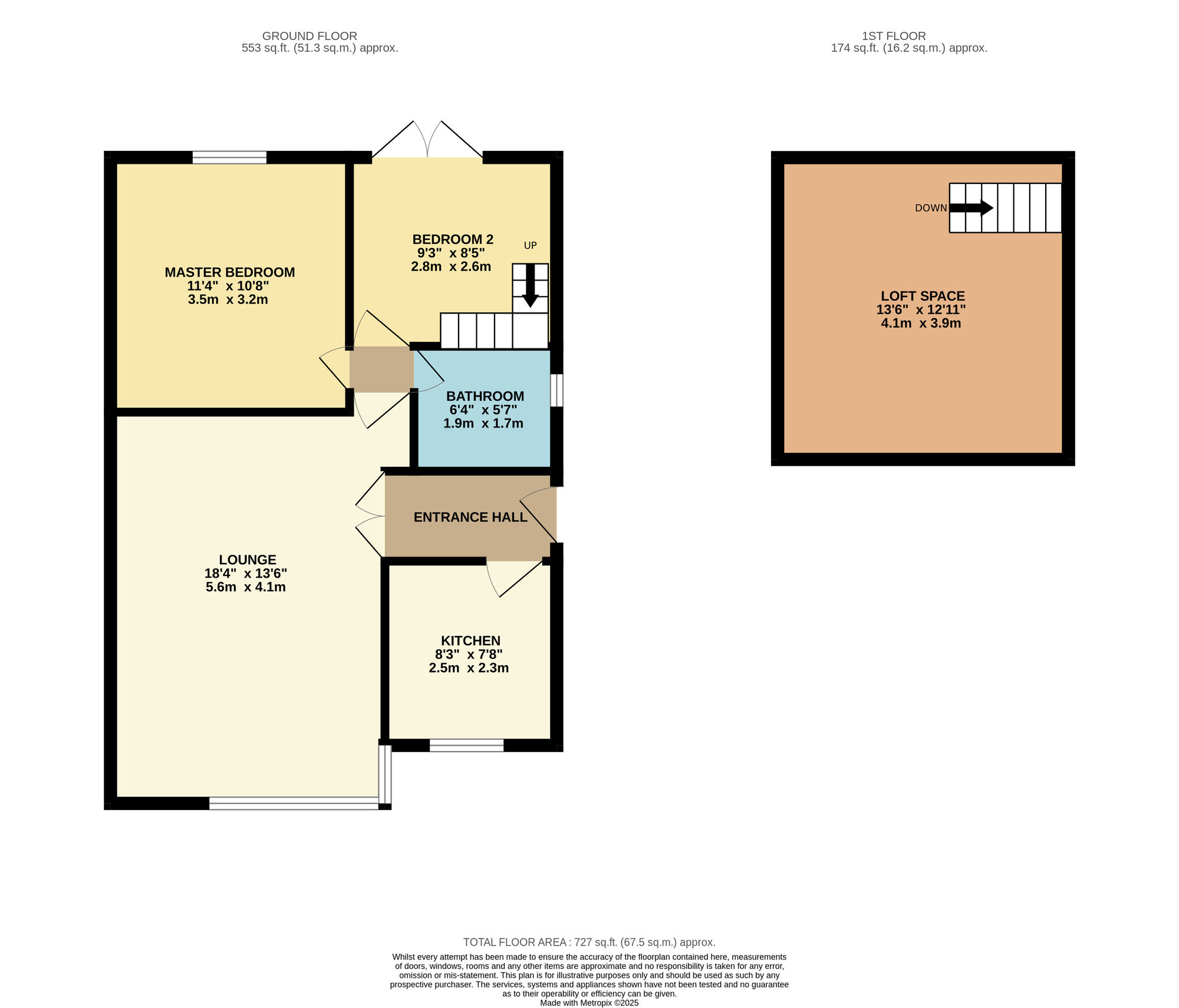 Floorplan of 2 bedroom Semi Detached Bungalow for sale, Thompson Road, Denton, Greater Manchester, M34