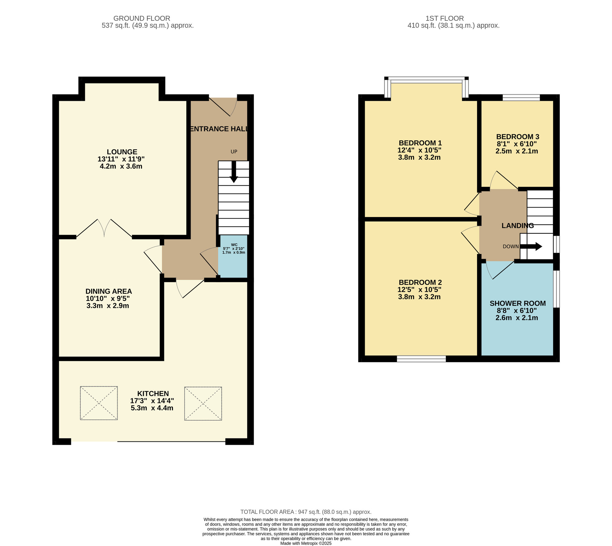 Floorplan of 3 bedroom Semi Detached House for sale, Town Lane, Denton, Greater Manchester, M34