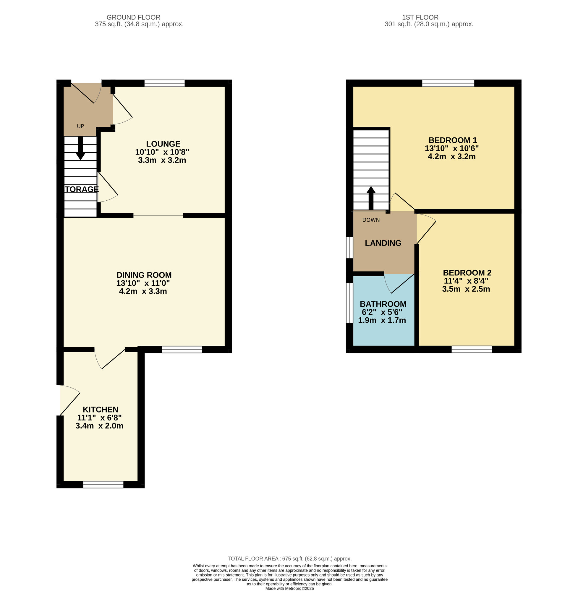 Floorplan of 2 bedroom Semi Detached House for sale, Town Lane, Denton, Greater Manchester, M34