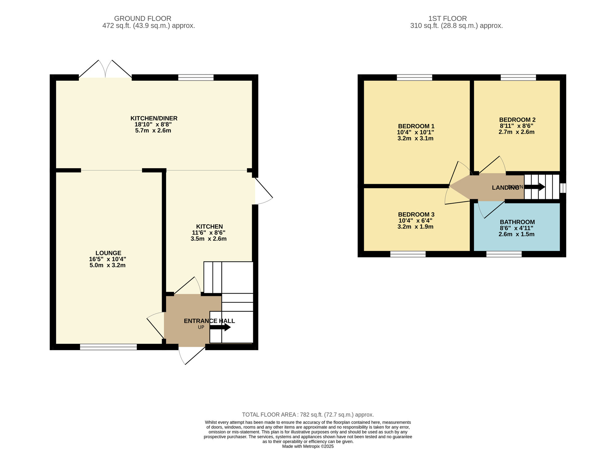 Floorplan of 3 bedroom Semi Detached House for sale, Moorfield Avenue, Denton, Greater Manchester, M34