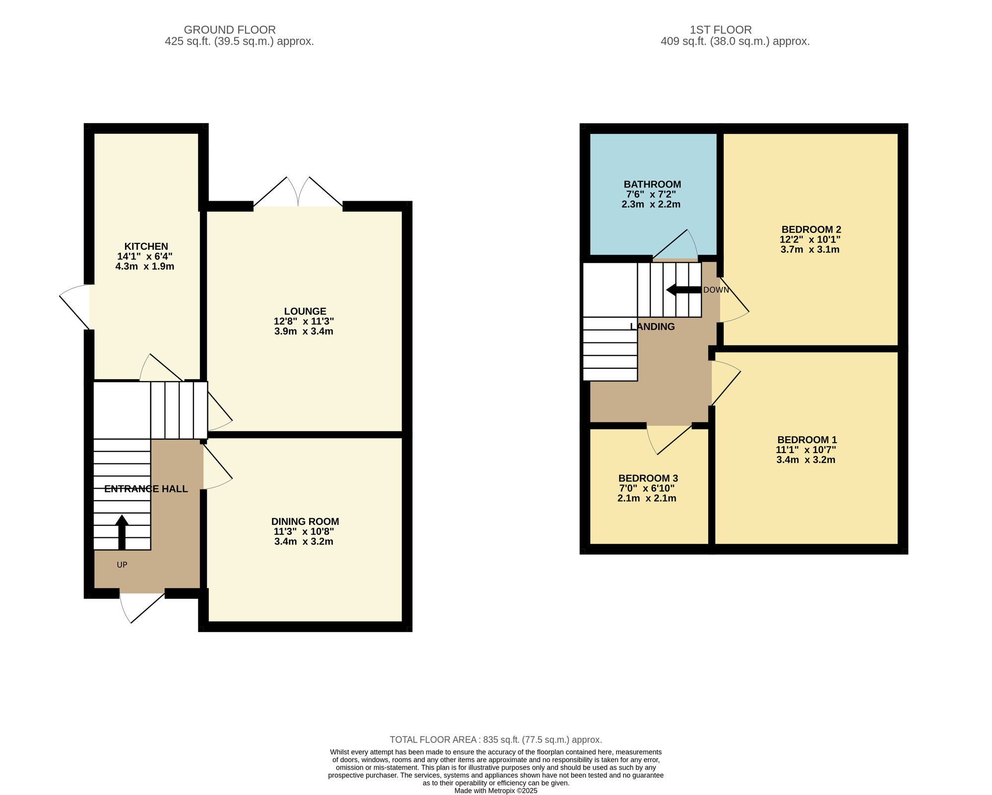 Floorplan of 3 bedroom Semi Detached House for sale, Deverill Avenue, Manchester, Greater Manchester, M18