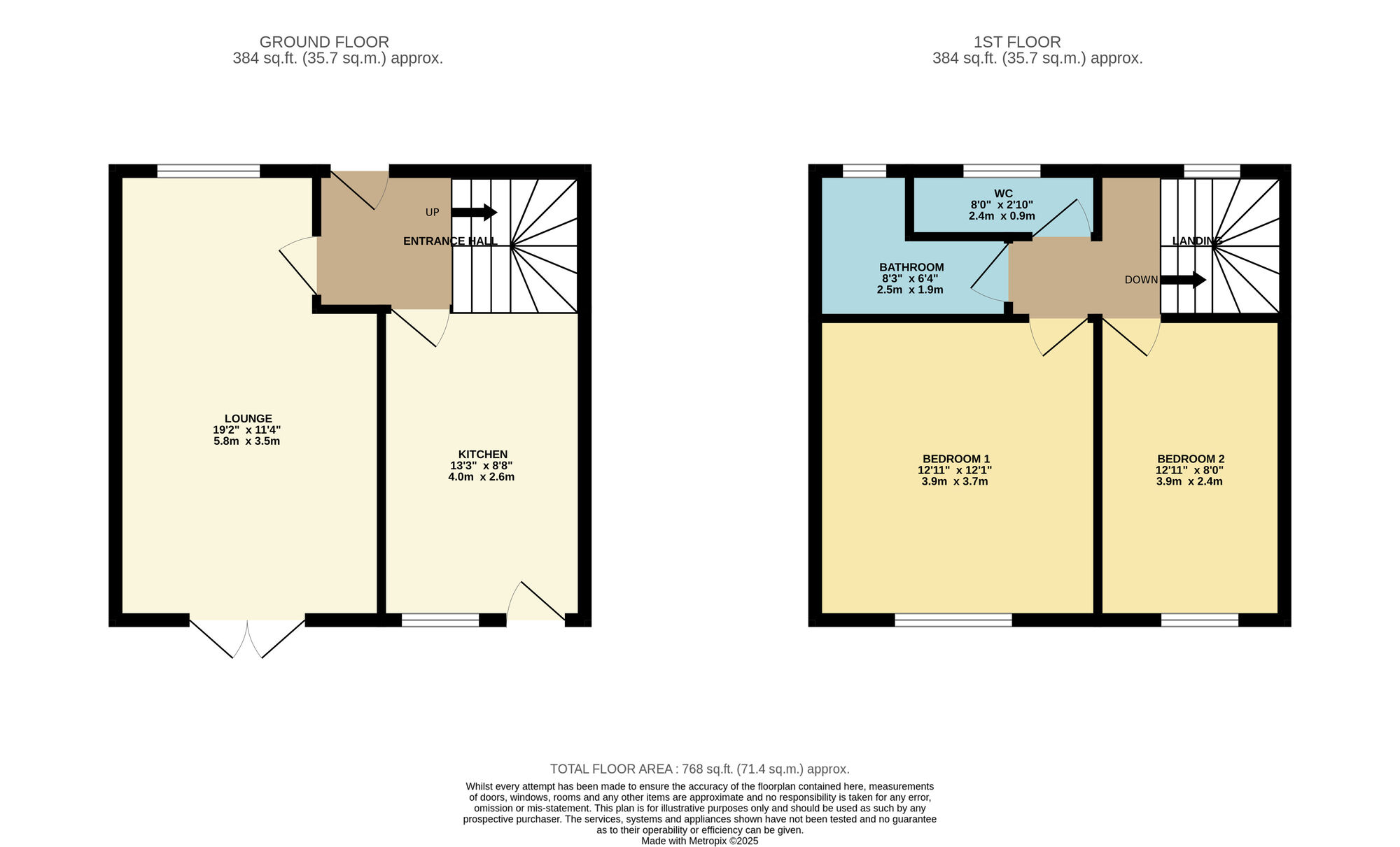 Floorplan of 2 bedroom Mid Terrace House for sale, Philip Avenue, Denton, Greater Manchester, M34