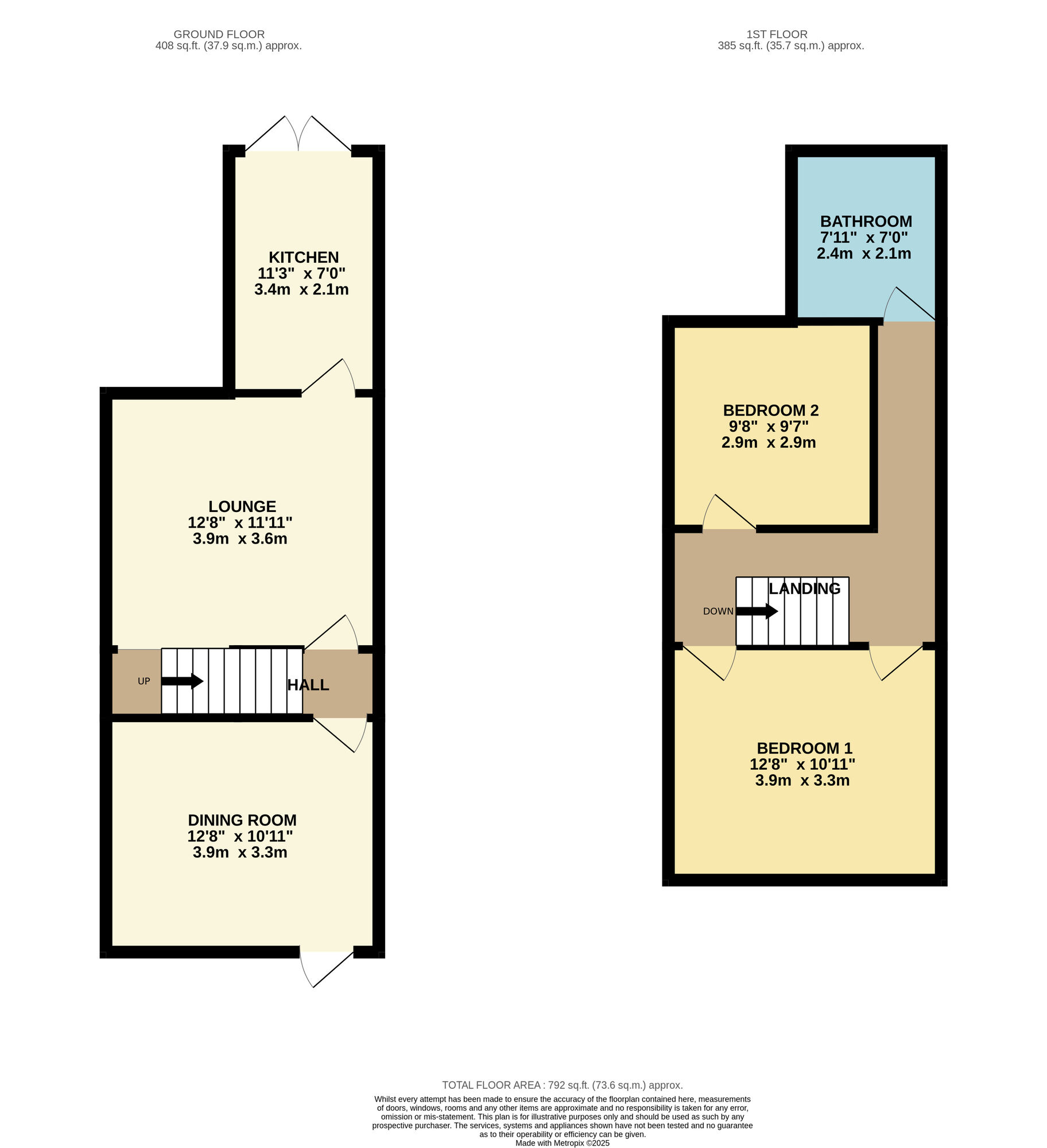 Floorplan of 2 bedroom Mid Terrace House for sale, Langford Street, Denton, Greater Manchester, M34