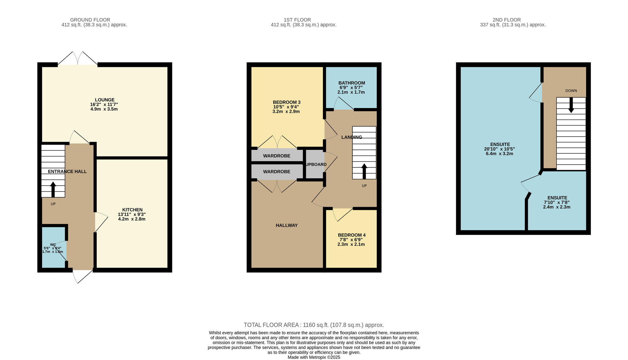 Floorplan of 4 bedroom Mid Terrace House for sale, Cornwall Street, Manchester, Greater Manchester, M11