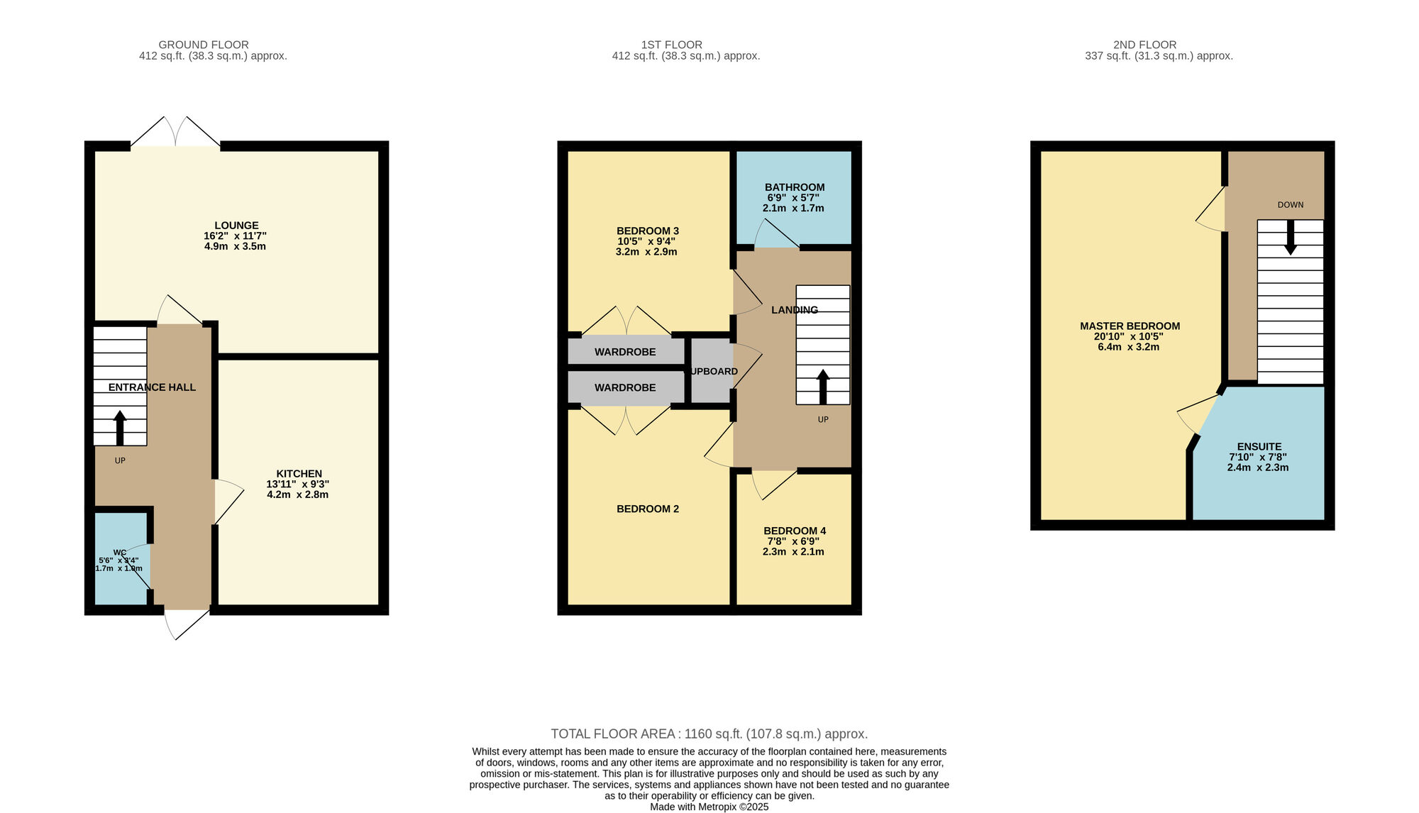 Floorplan of 4 bedroom Mid Terrace House for sale, Cornwall Street, Manchester, Greater Manchester, M11