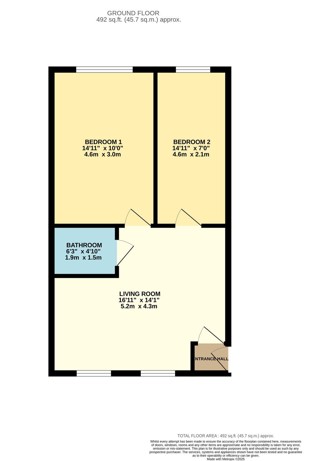 Floorplan of 2 bedroom  Flat to rent, Manchester Road, Denton, Greater Manchester, M34