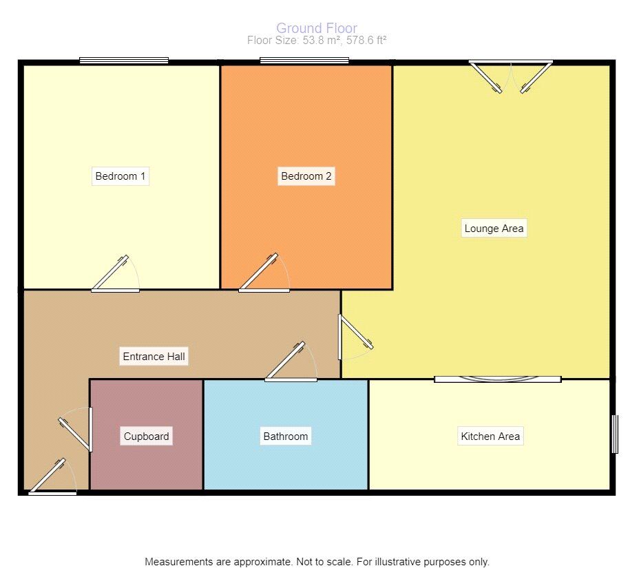 Floorplan of 2 bedroom  Flat to rent, Wordsworth Road, Denton, Greater Manchester, M34
