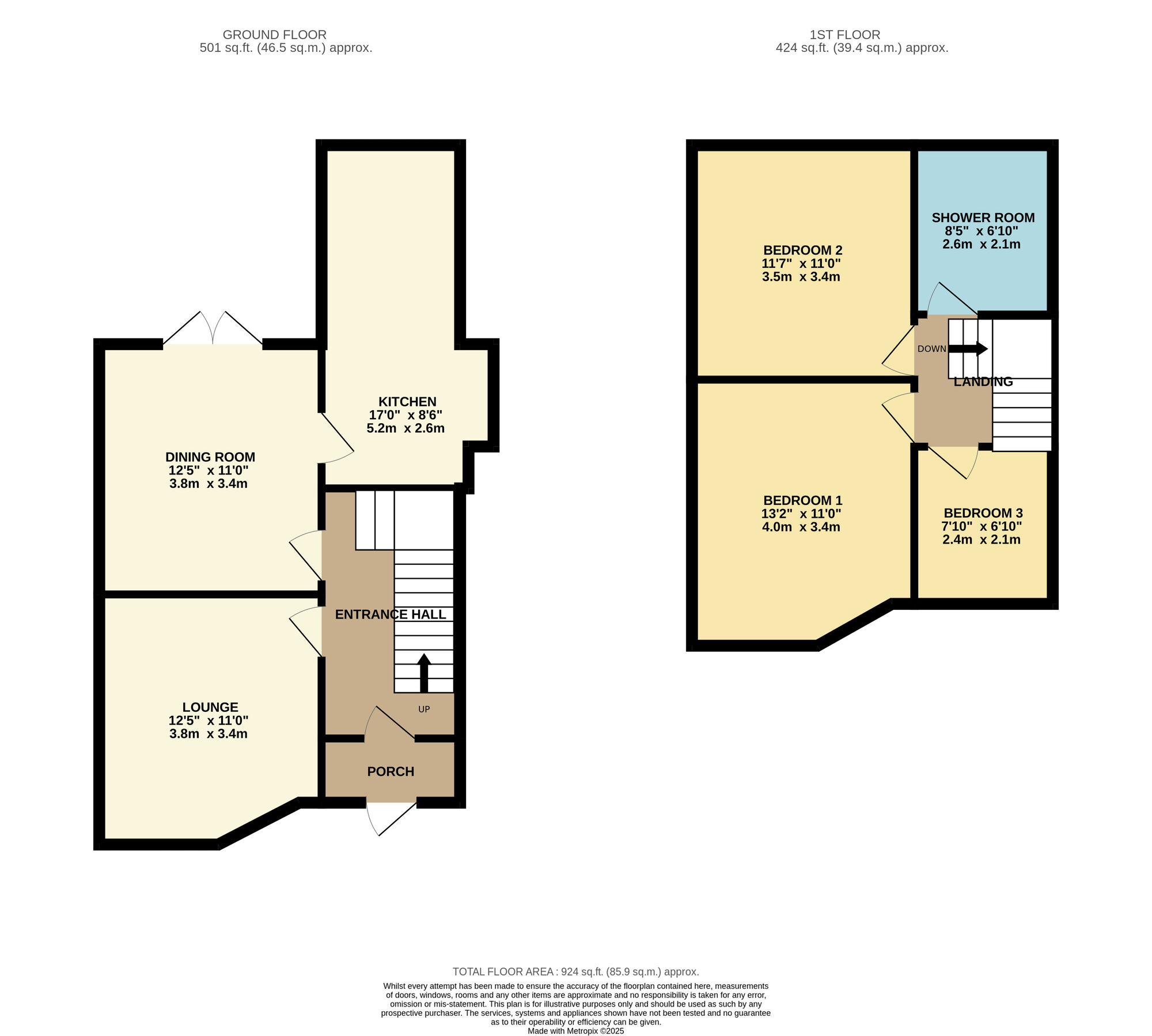 Floorplan of 3 bedroom Semi Detached House for sale, Manton Avenue, Denton, Greater Manchester, M34