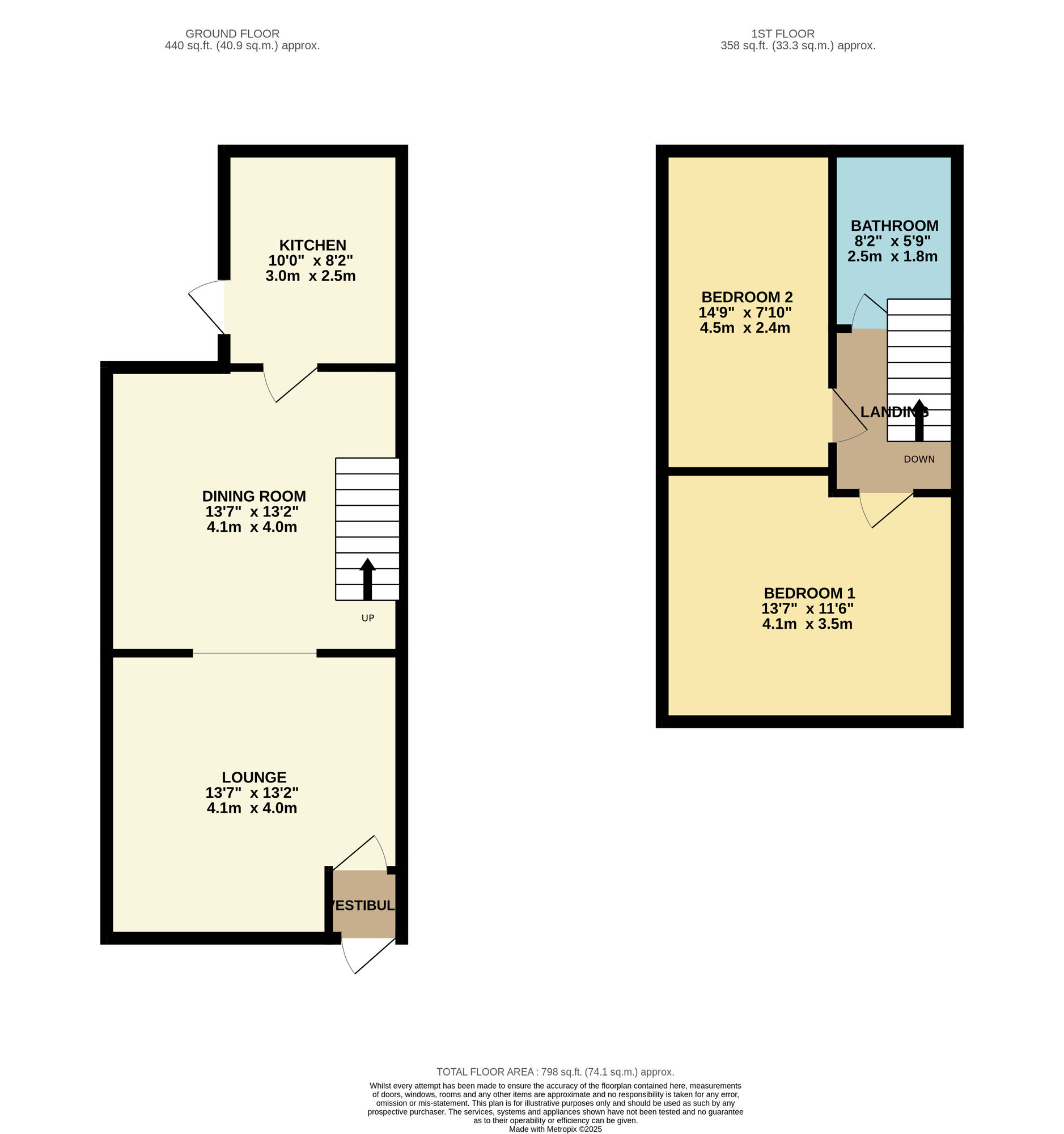 Floorplan of 2 bedroom End Terrace House for sale, George Street, Denton, Greater Manchester, M34