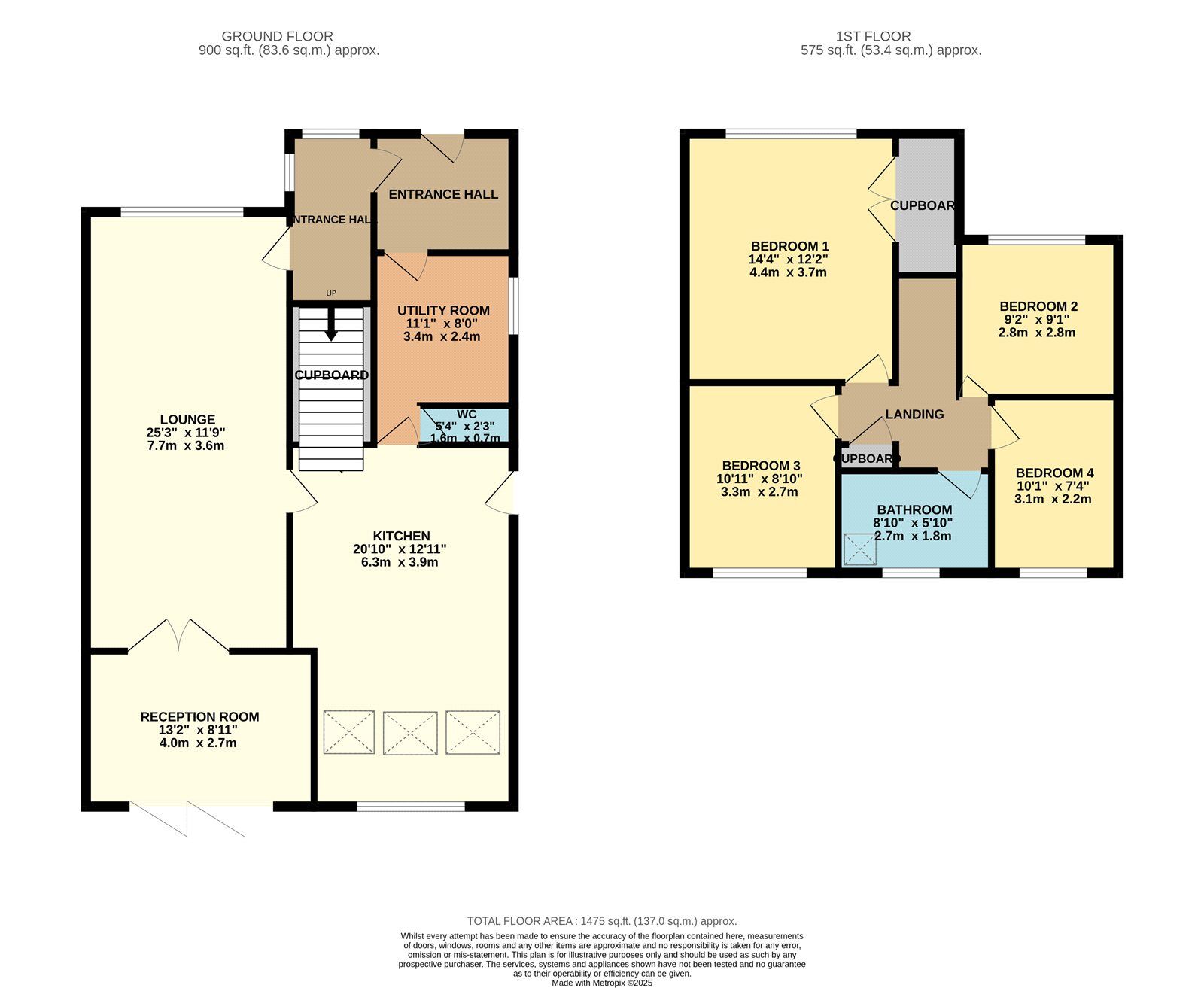 Floorplan of 4 bedroom Detached House for sale, Reid Close, Denton, Greater Manchester, M34