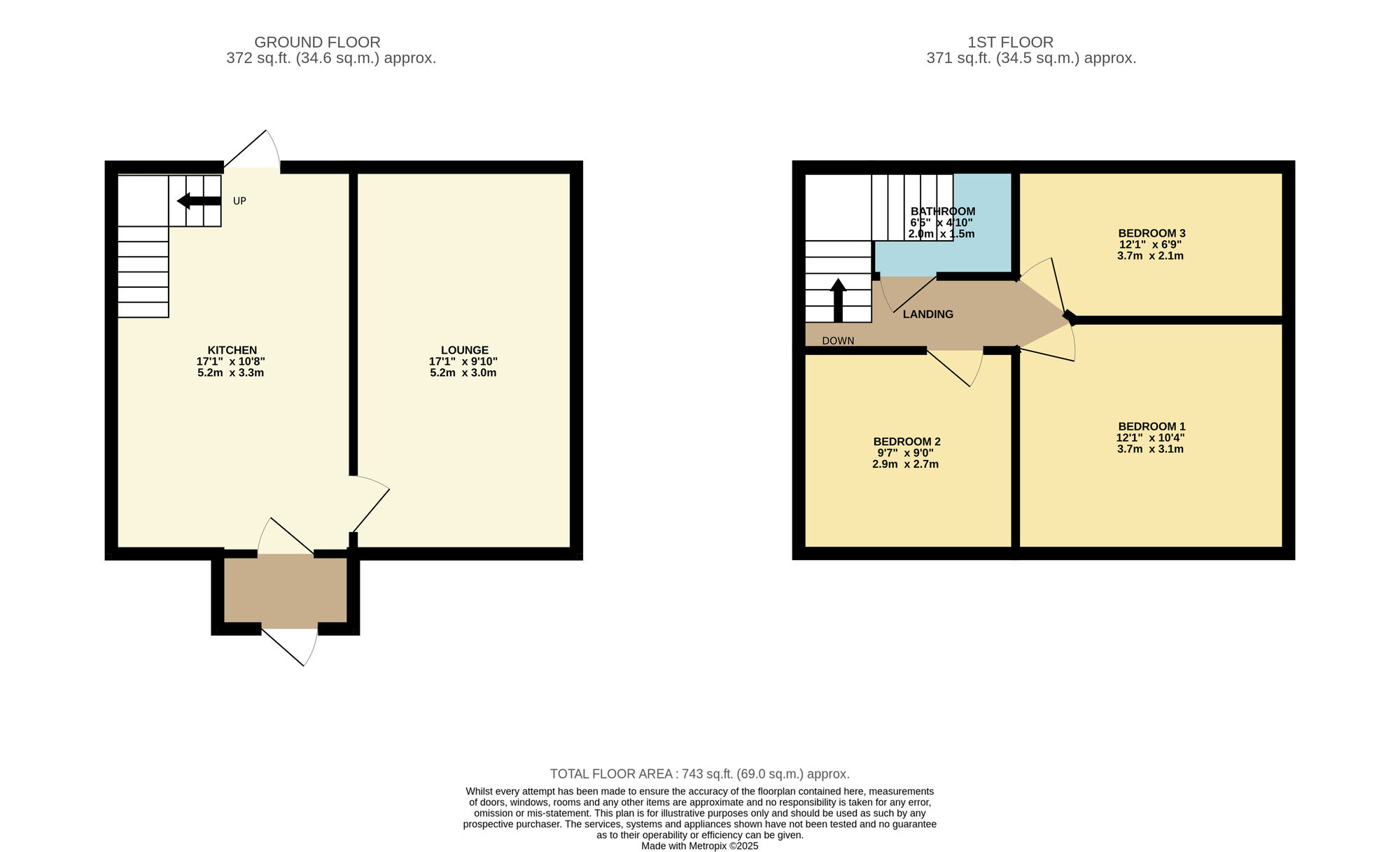 Floorplan of 3 bedroom Mid Terrace House for sale, Coronation Street, Denton, Greater Manchester, M34