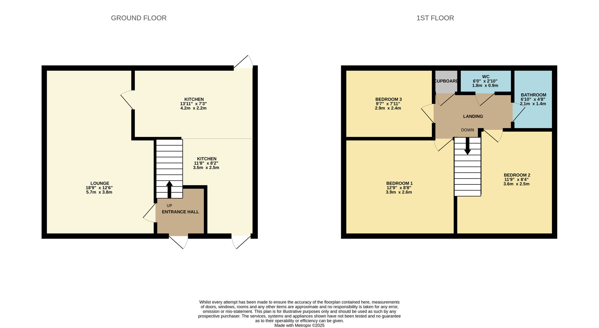 Floorplan of 3 bedroom Mid Terrace House for sale, Disley Walk, Denton, Greater Manchester, M34