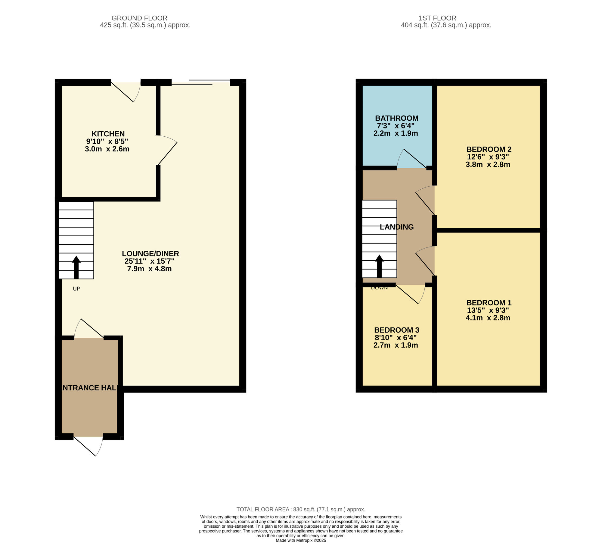 Floorplan of 3 bedroom End Terrace House for sale, Jackson Gardens, Denton, Greater Manchester, M34