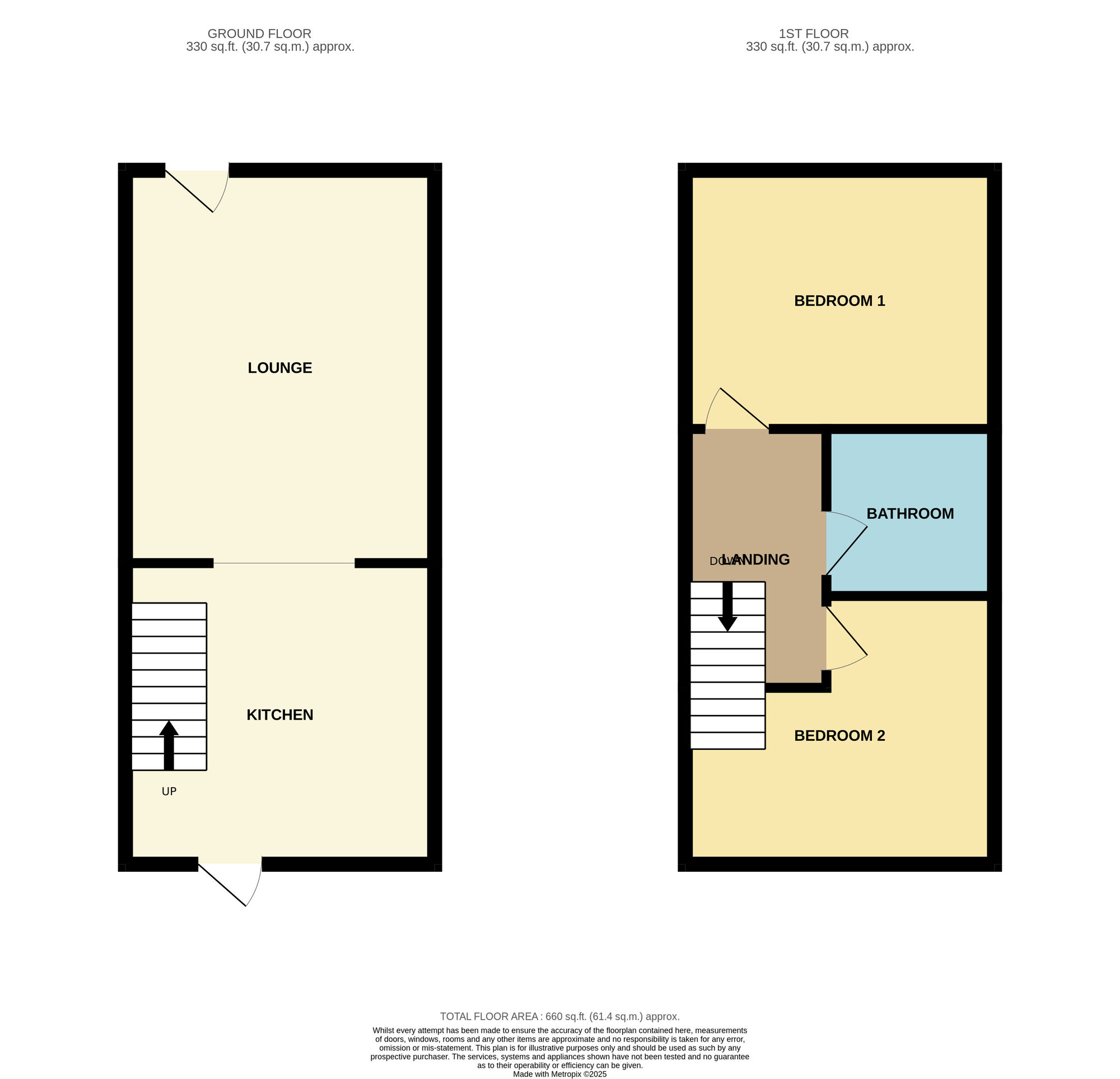 Floorplan of 2 bedroom Mid Terrace House for sale, Acre Street, Denton, Greater Manchester, M34