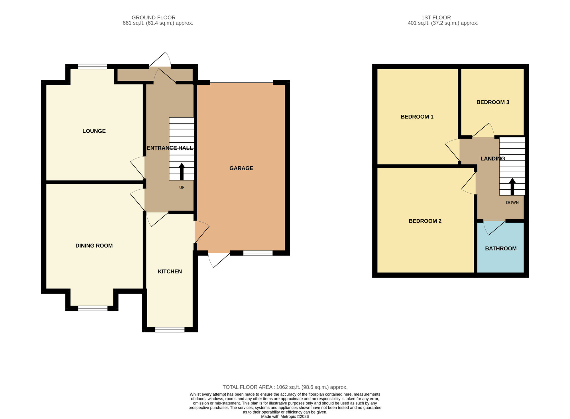 Floorplan of 3 bedroom Semi Detached House for sale, Hewitt Avenue, Denton, Greater Manchester, M34
