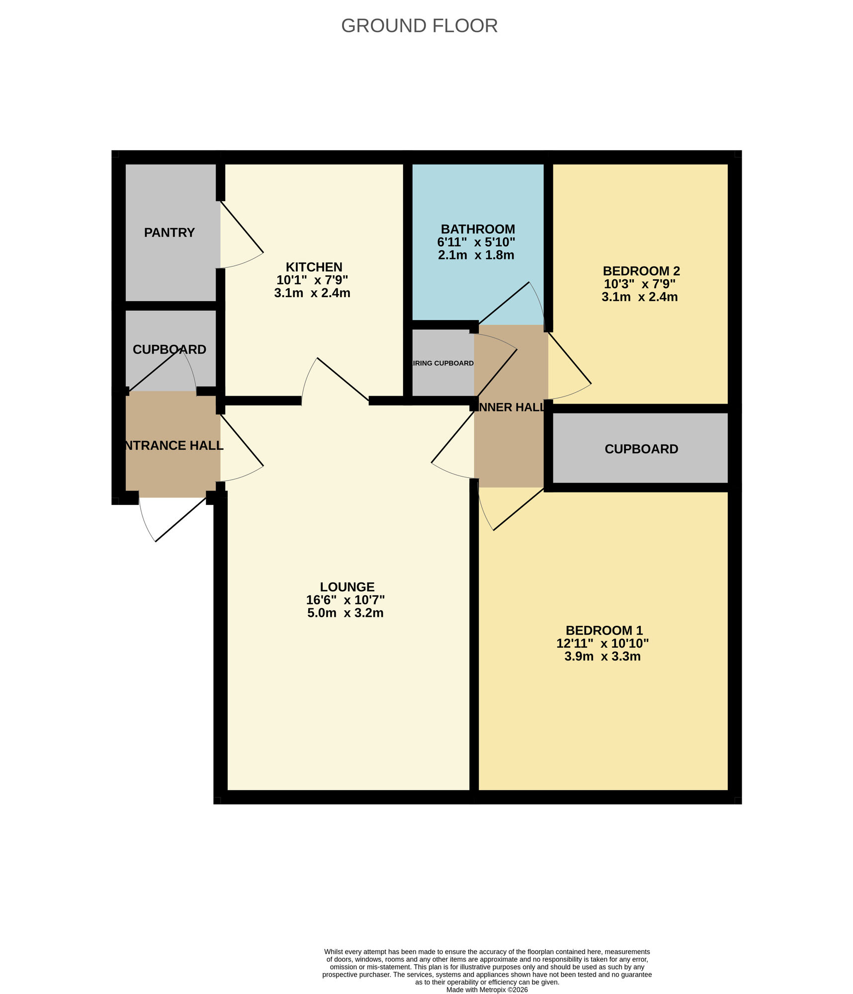 Floorplan of 2 bedroom Flat for sale, Margaret Road, Denton, Greater Manchester, M34