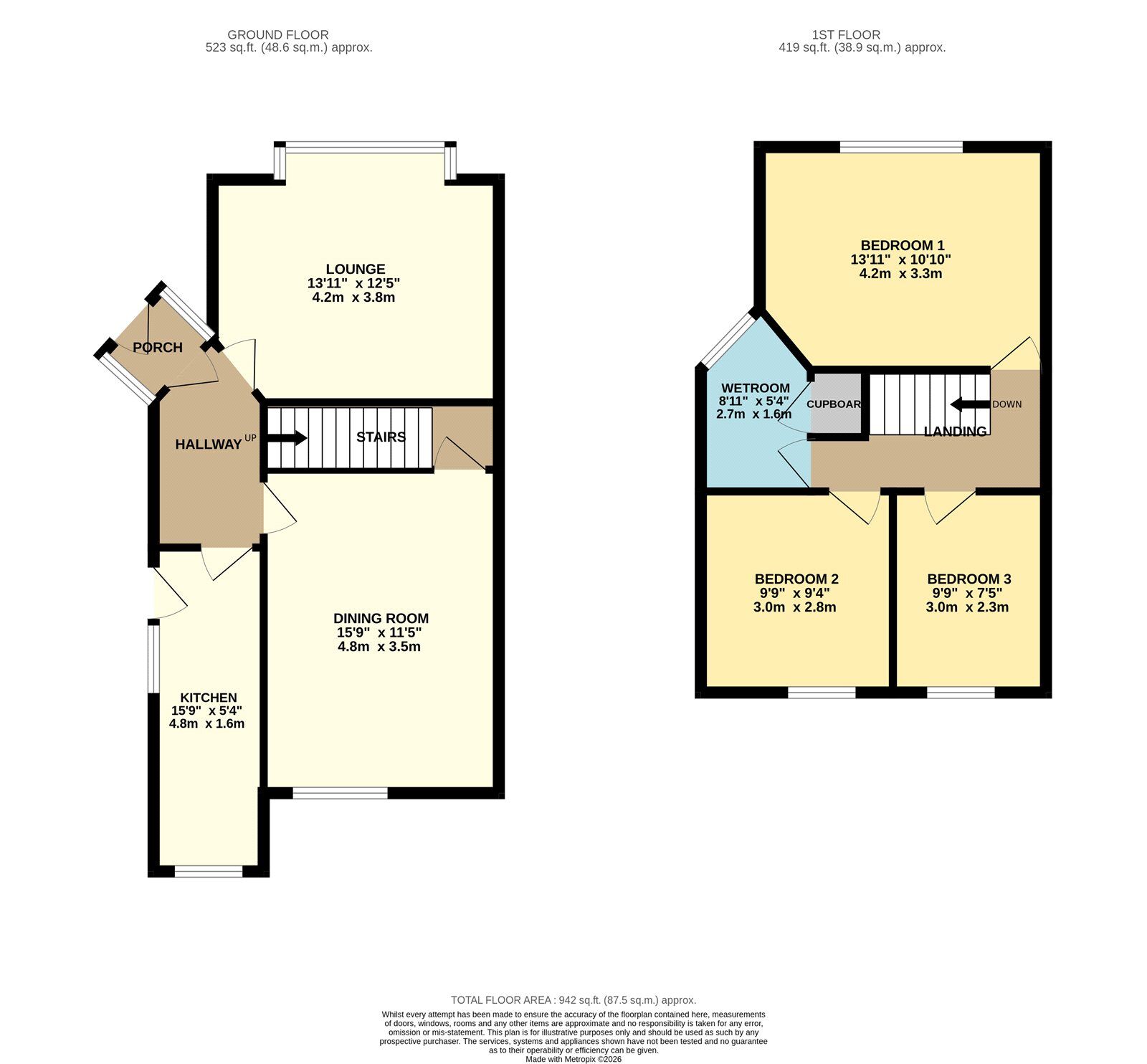 Floorplan of 3 bedroom Semi Detached House for sale, Droylsden Road, Audenshaw, Greater Manchester, M34