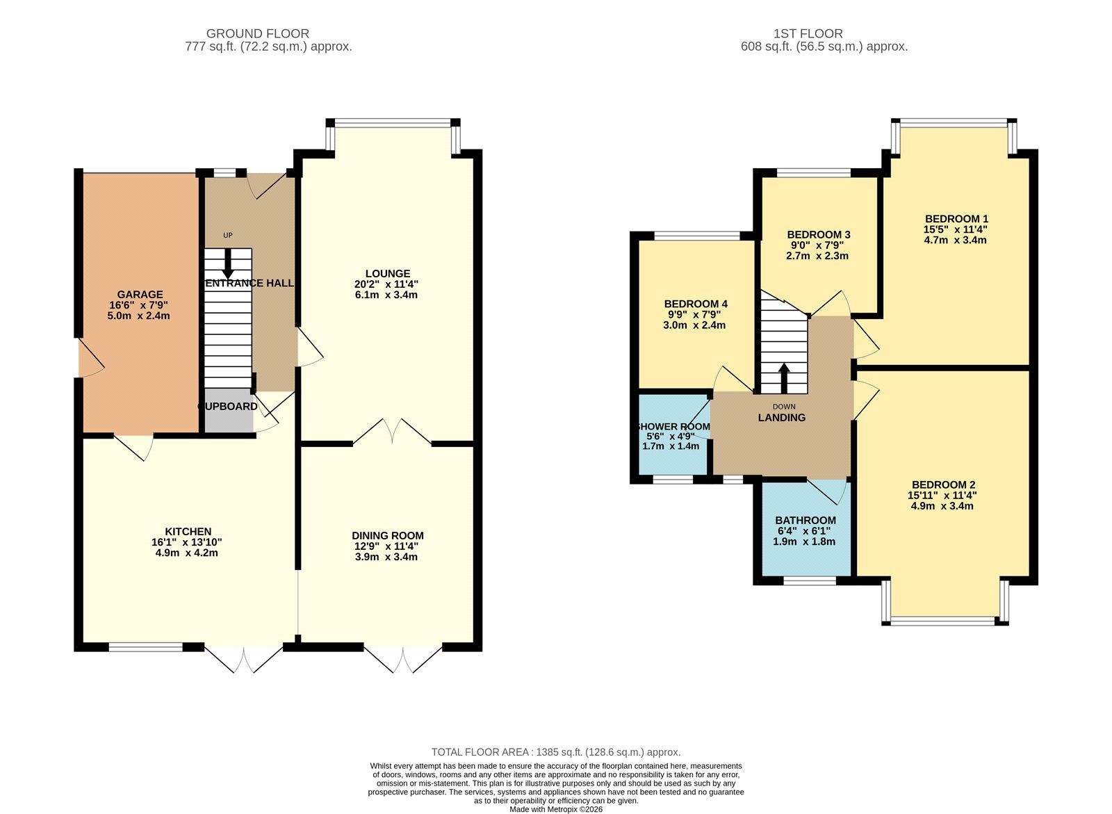 Floorplan of 4 bedroom Semi Detached House for sale, Park Road, Audenshaw, Greater Manchester, M34