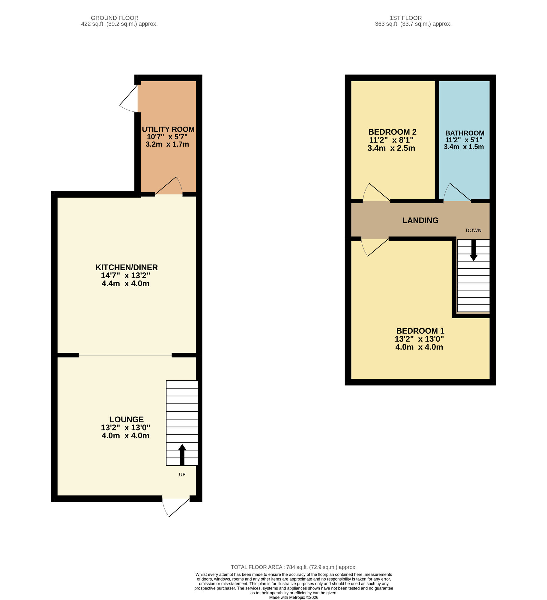 Floorplan of 2 bedroom Mid Terrace House for sale, Acre Street, Denton, Greater Manchester, M34