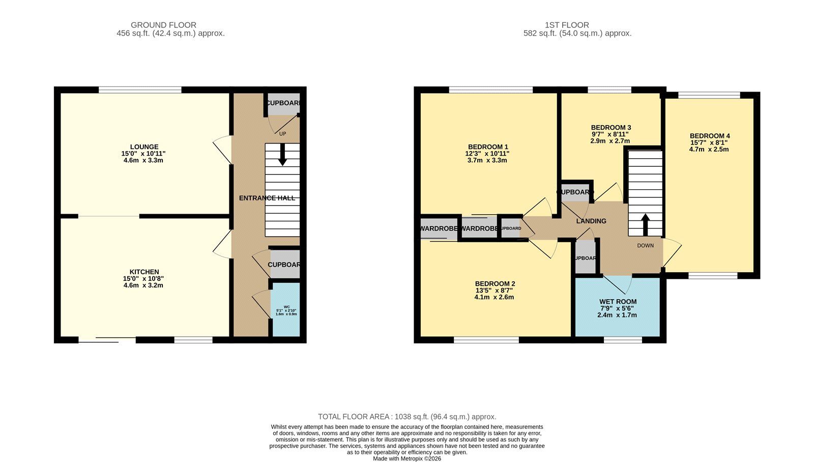 Floorplan of 4 bedroom Mid Terrace House for sale, Bramhall Walk, Denton, Greater Manchester, M34