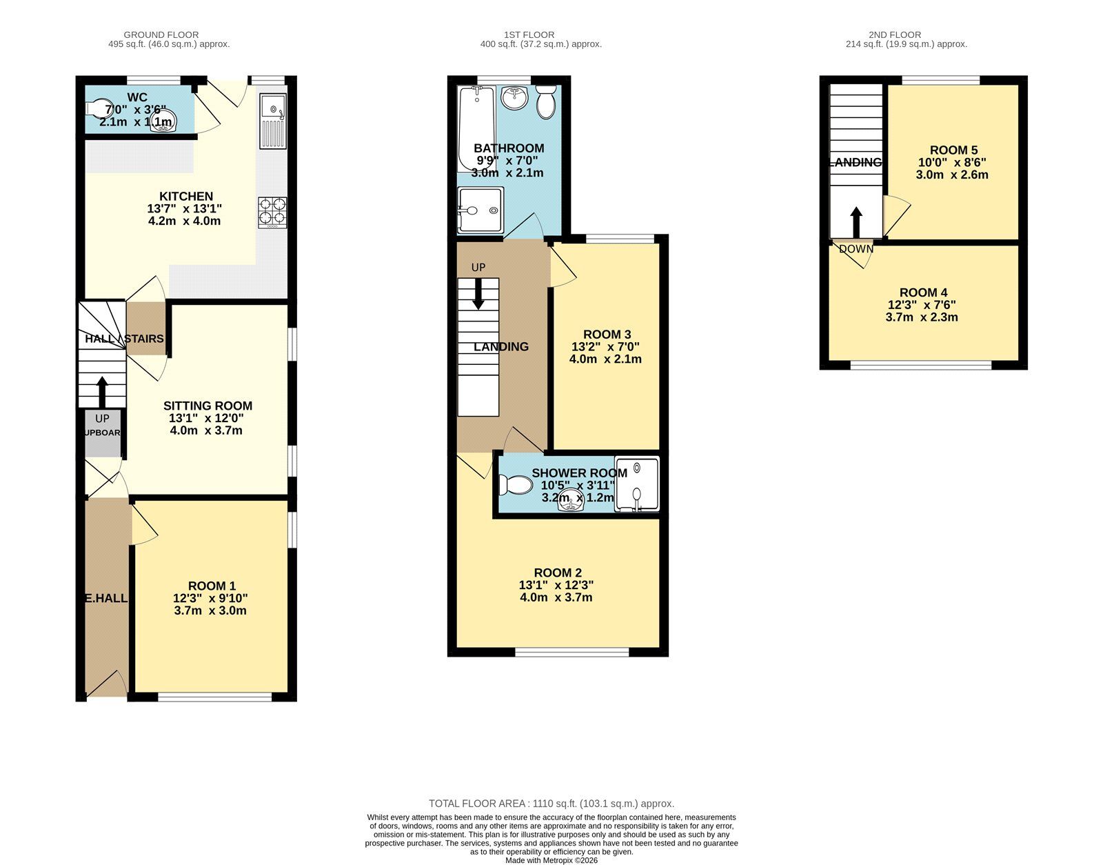 Floorplan of 5 bedroom End Terrace House for sale, Nelson Street, Denton, Greater Manchester, M34