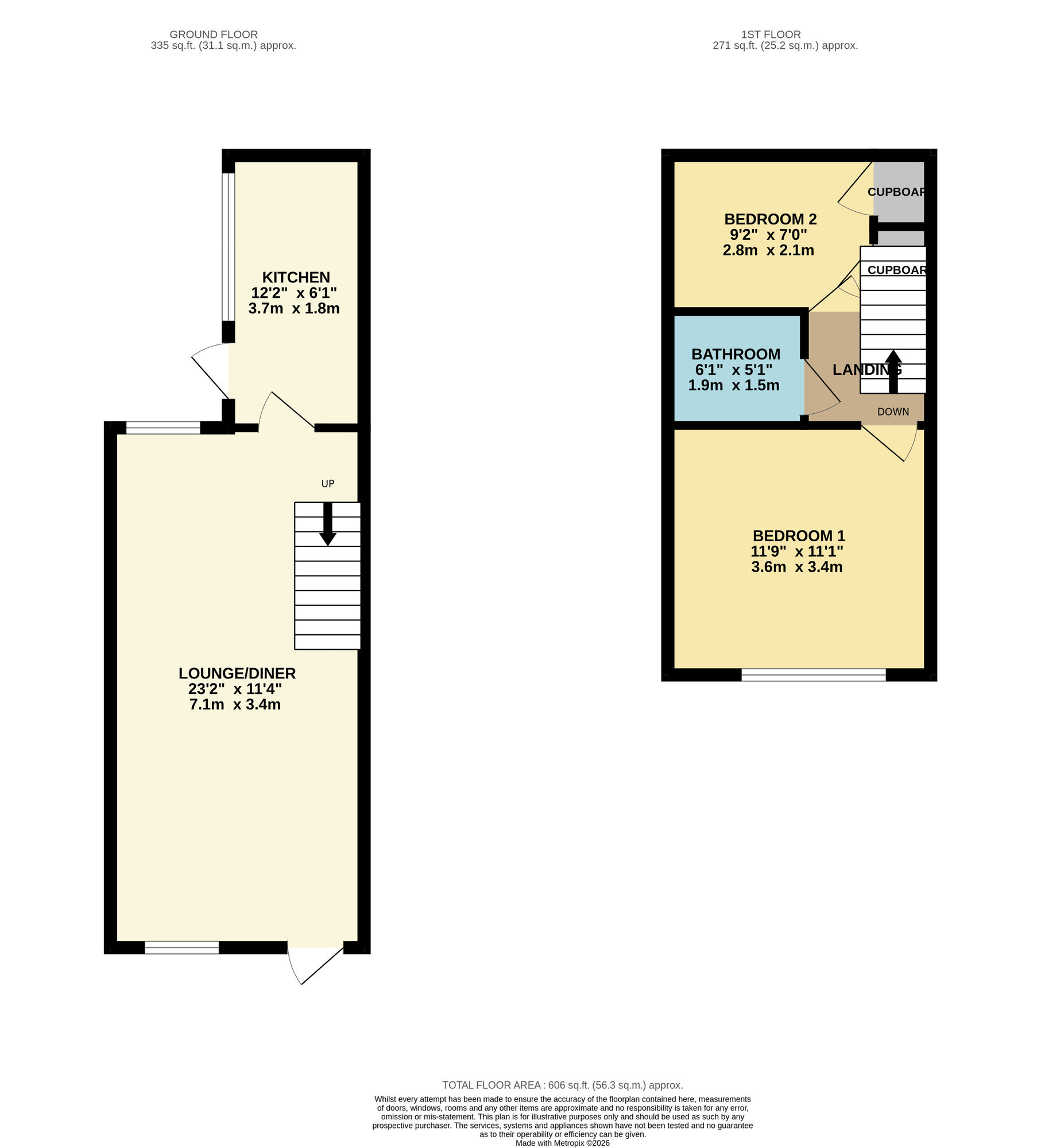 Floorplan of 2 bedroom End Terrace House for sale, Damien Street, Manchester, Greater Manchester, M12