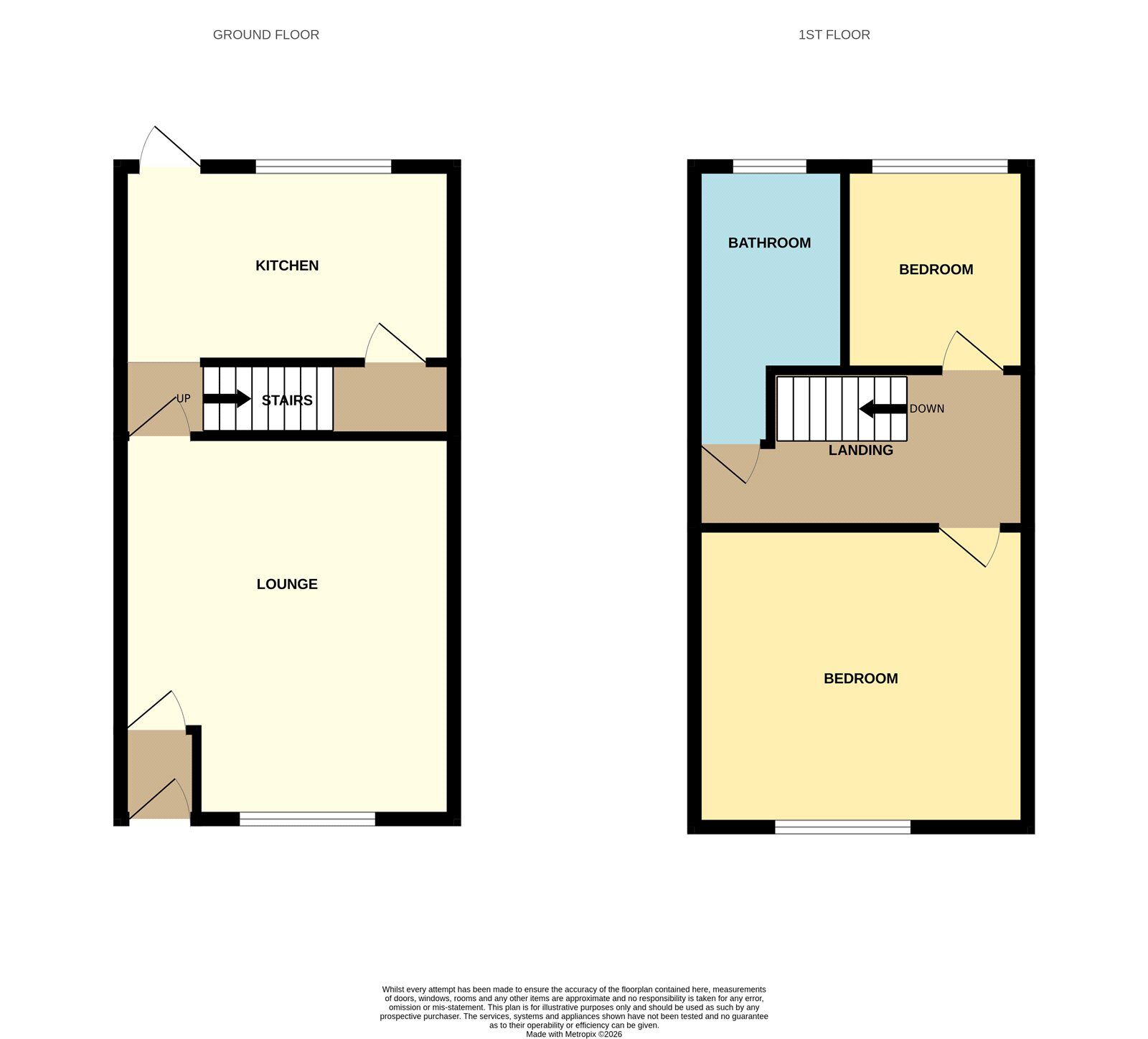 Floorplan of 2 bedroom End Terrace House for sale, Fleet Street, Hyde, Greater Manchester, SK14