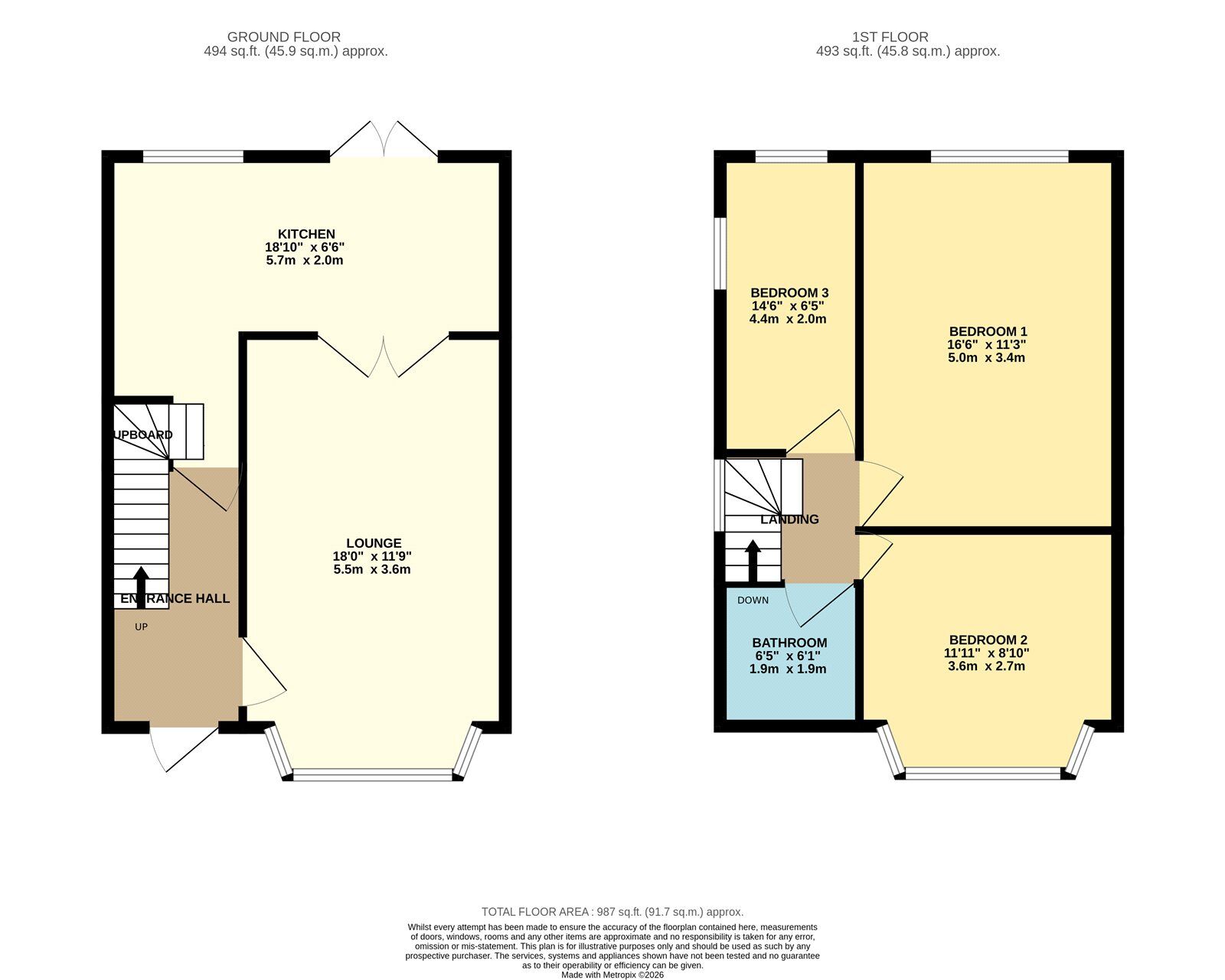 Floorplan of 3 bedroom Semi Detached House for sale, Westbourne Road, Denton, Greater Manchester, M34