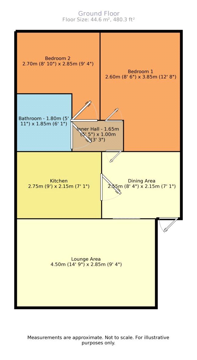 Floorplan of 2 bedroom Flat to rent, Briardene, Denton, Greater Manchester, M34